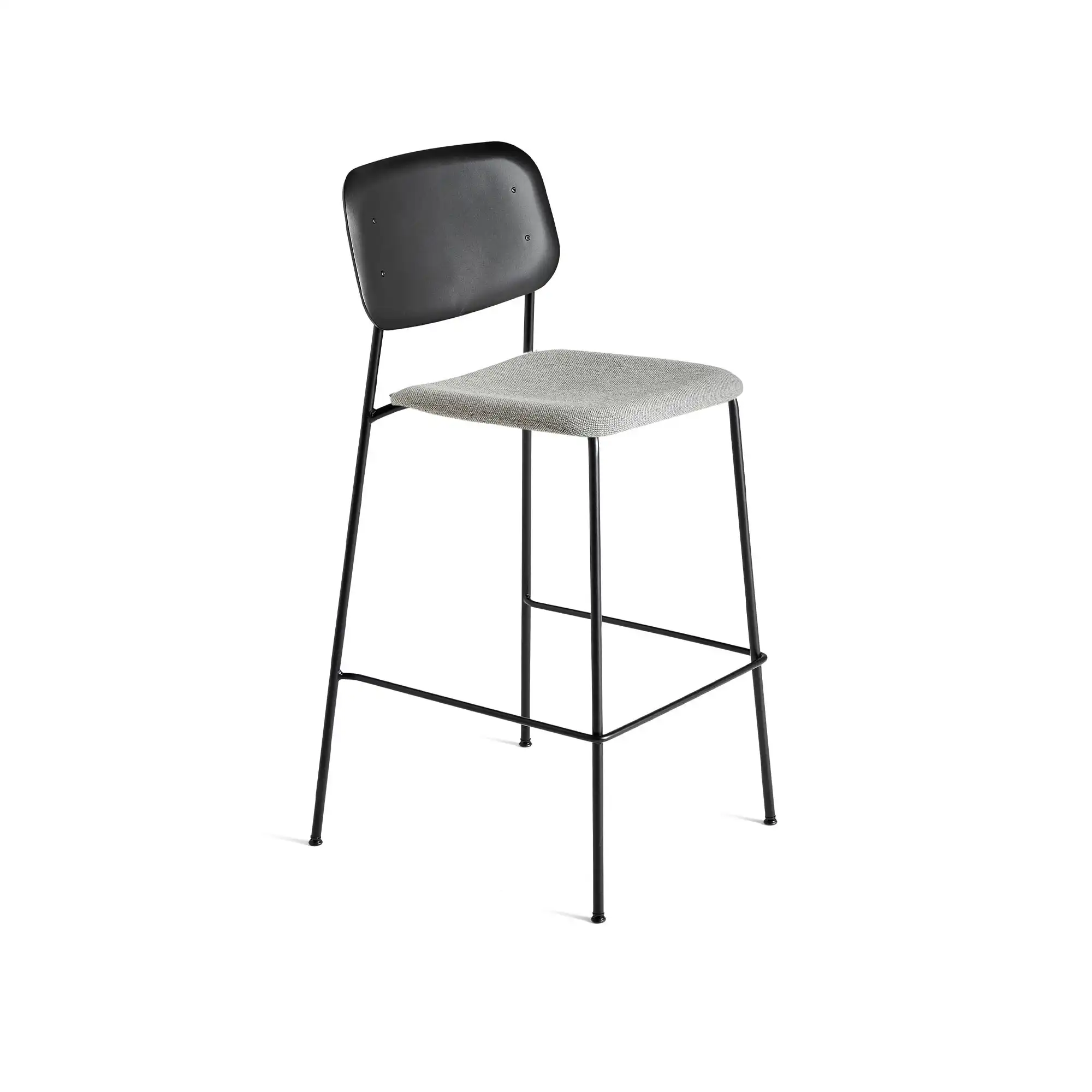 Soft Edge 95 Bar Stool Låg - Svart/Klädd