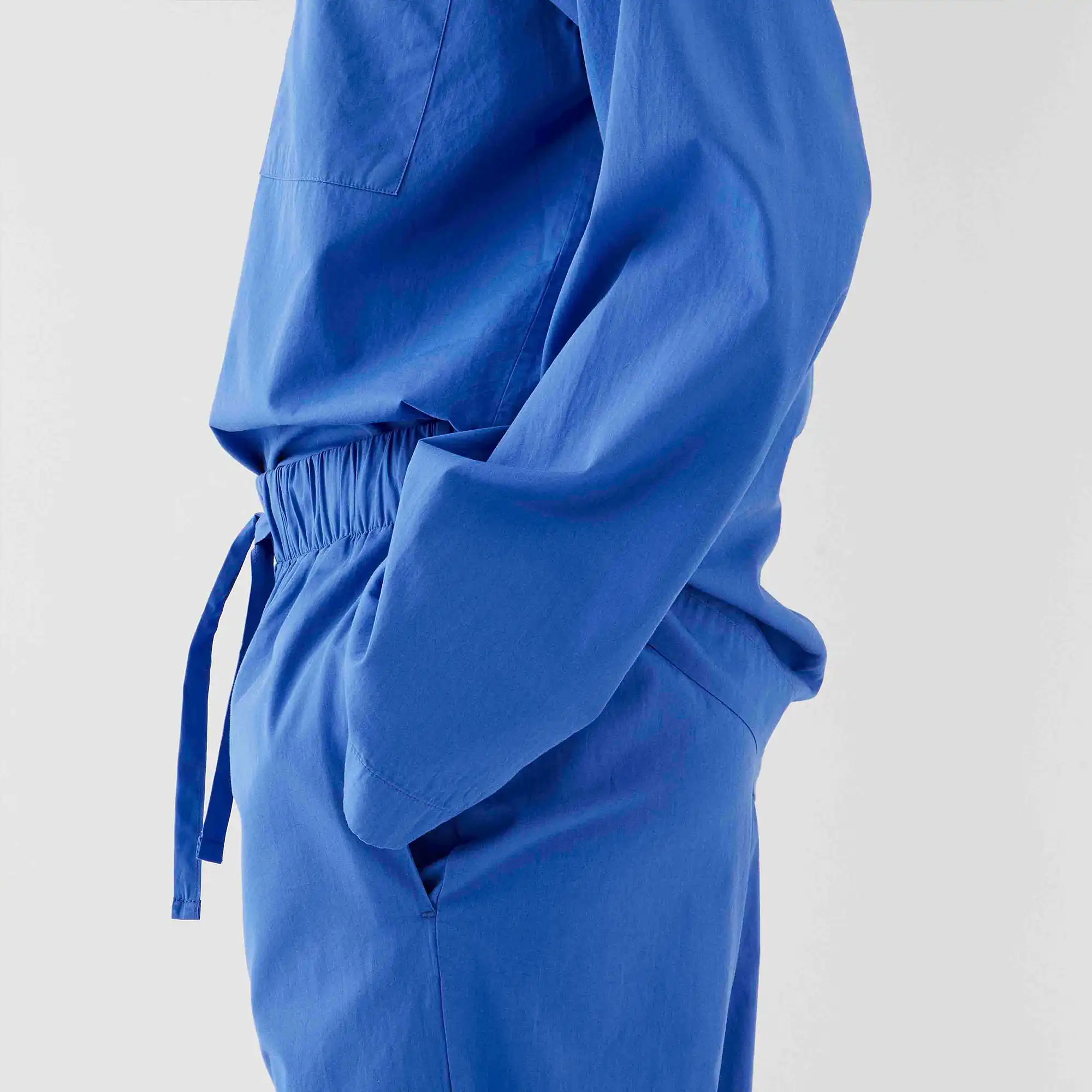 Poplin Pyjamas Shirt Royal Blue