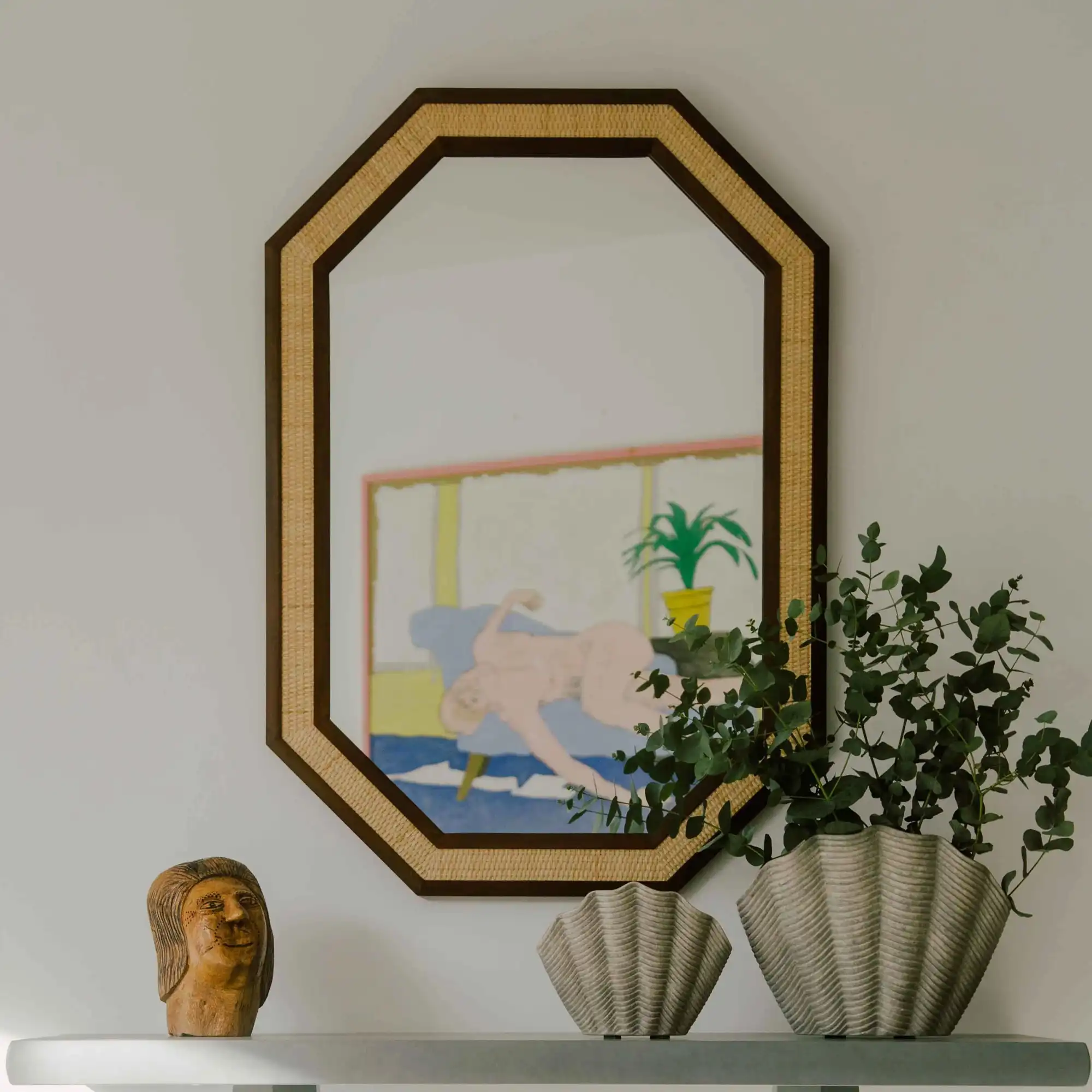 Rattan Mirror Small