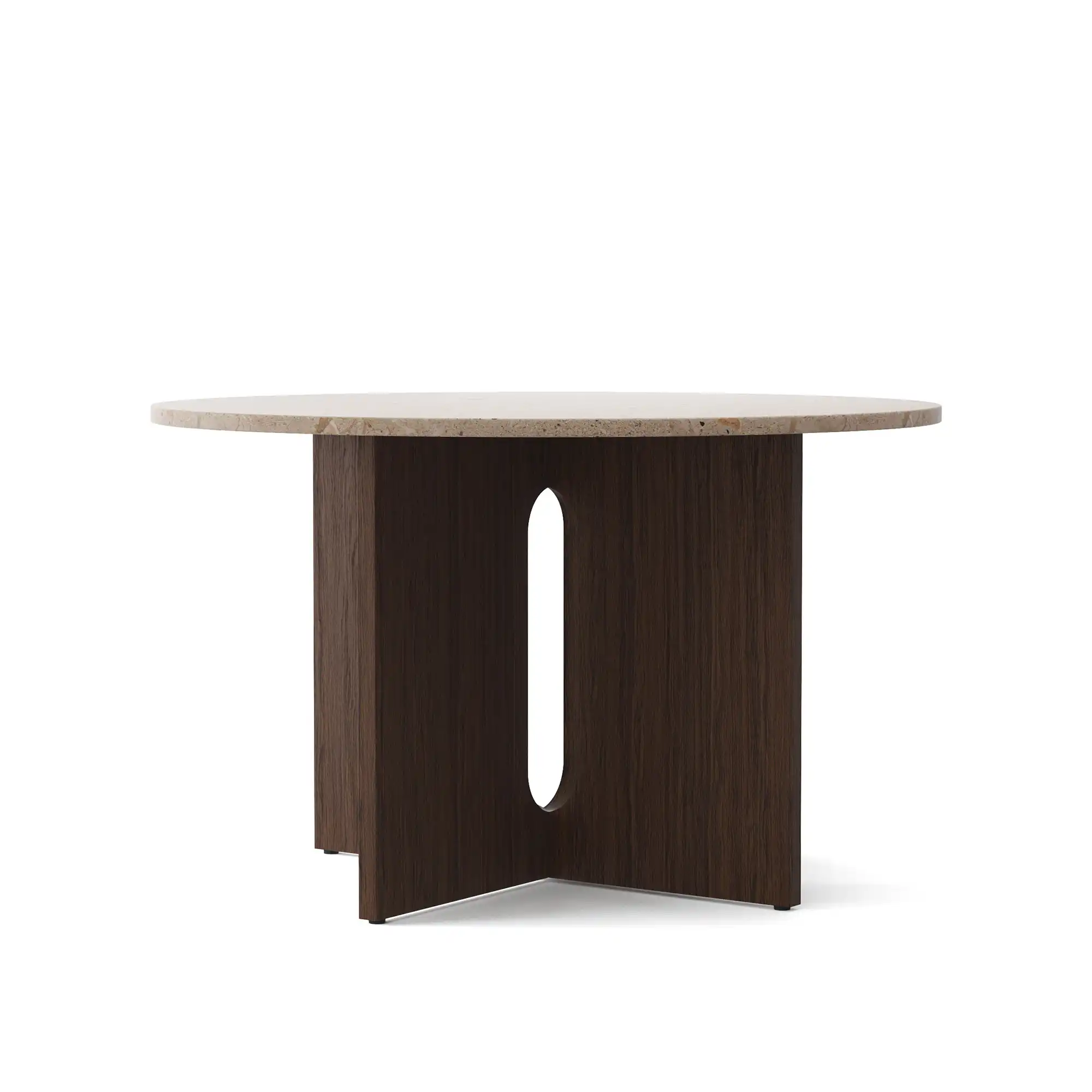 Androgyne Dining Table - Dark Stained Oak/Sand - Ø120 cm