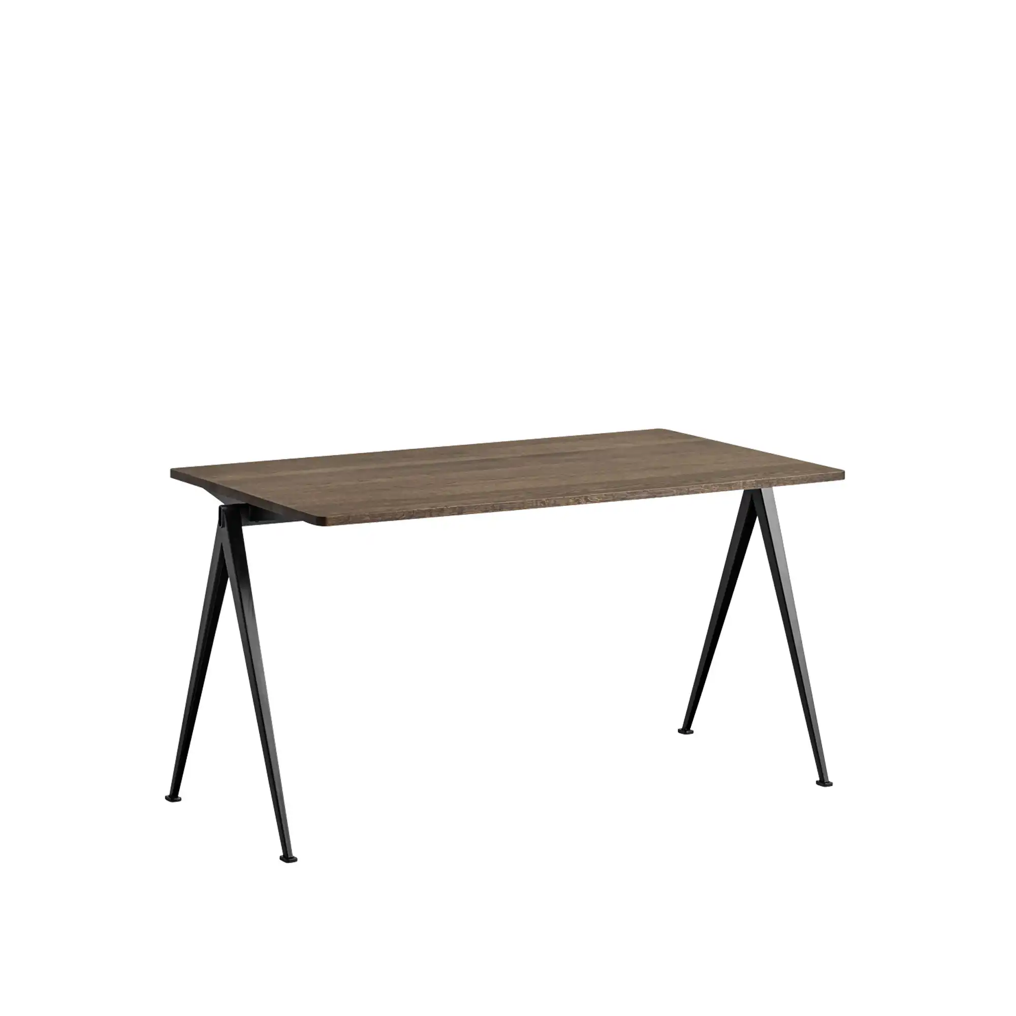 Pyramid Table 01 - Black Base - Smoked Oak - 140x75 cm