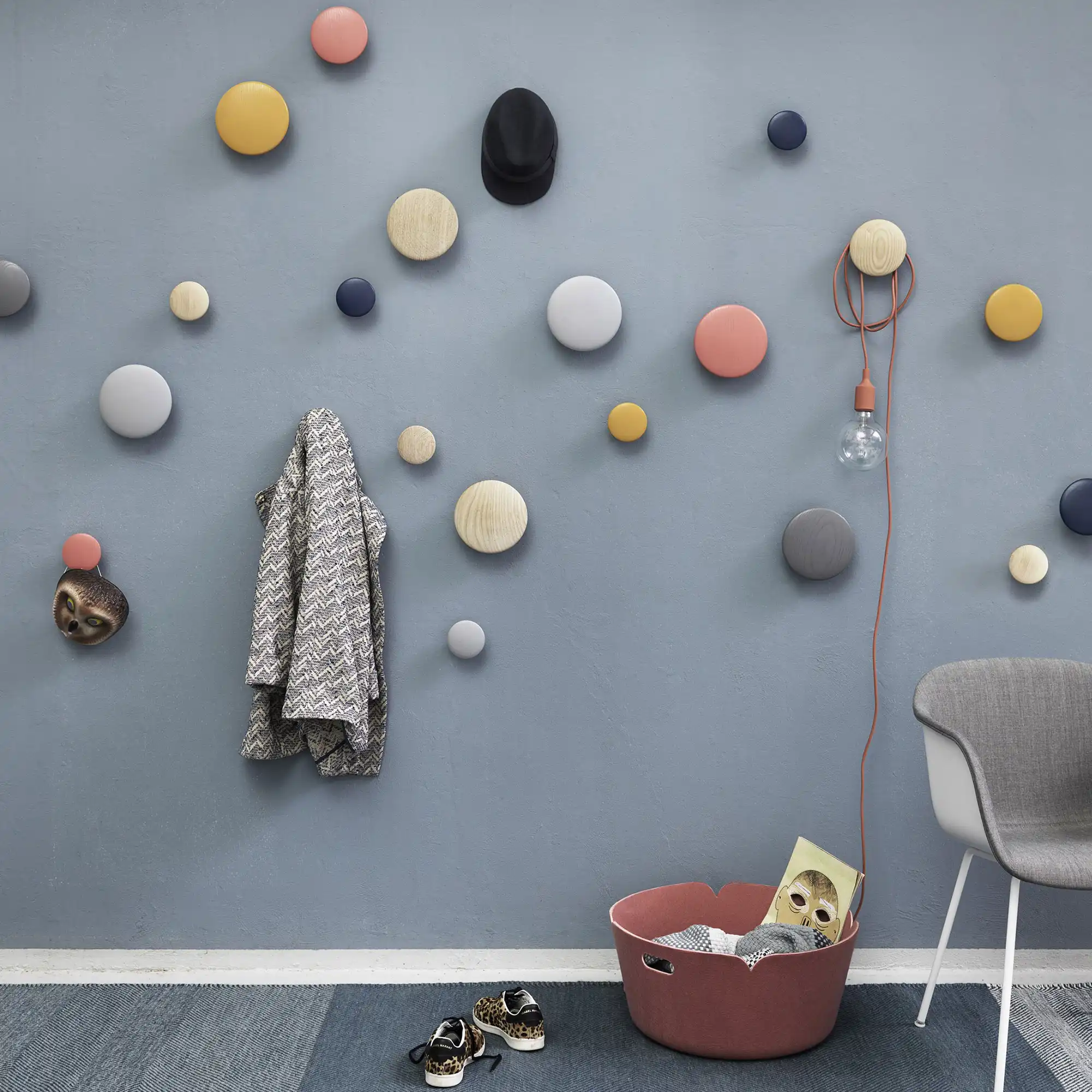 Dots Wood Coat Hanger Large