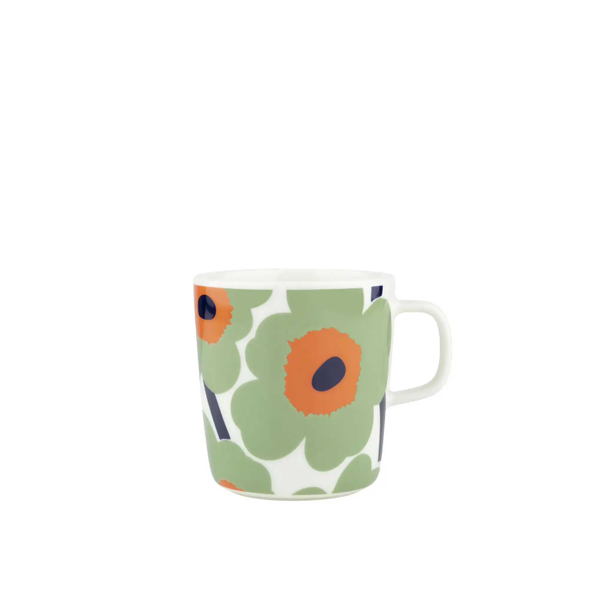 Unikko Mug 4 dl White, Sage, Orange, Dark Blue