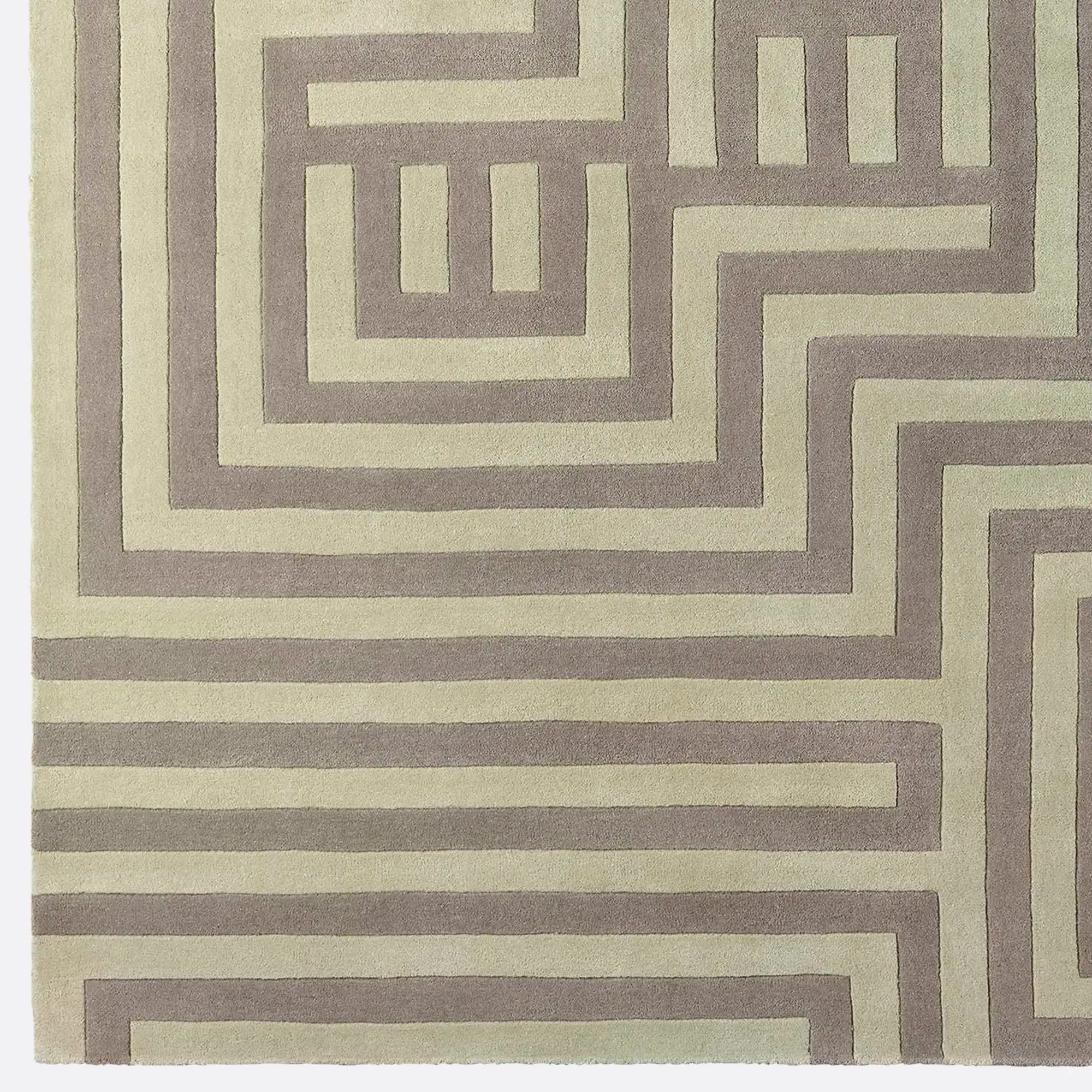 DD Wool Labyrinth Rug Beige