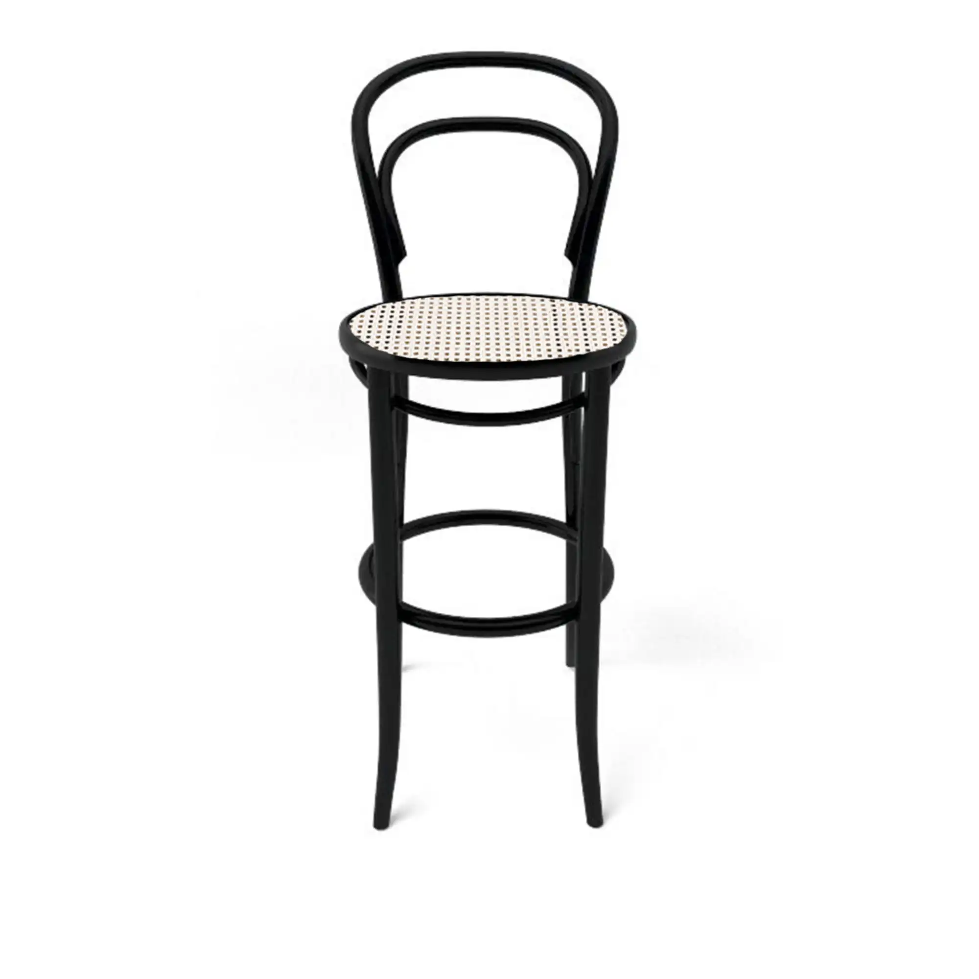 Ton Barstool 14 Low - Black B123 / Cane