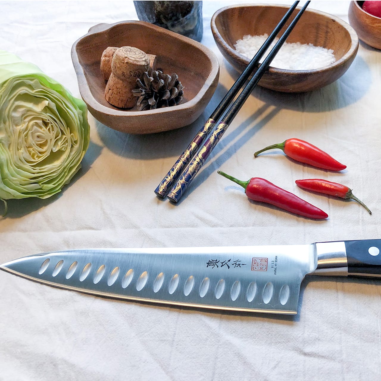 Mighty Chef's knife with olive sharpening 20 cm