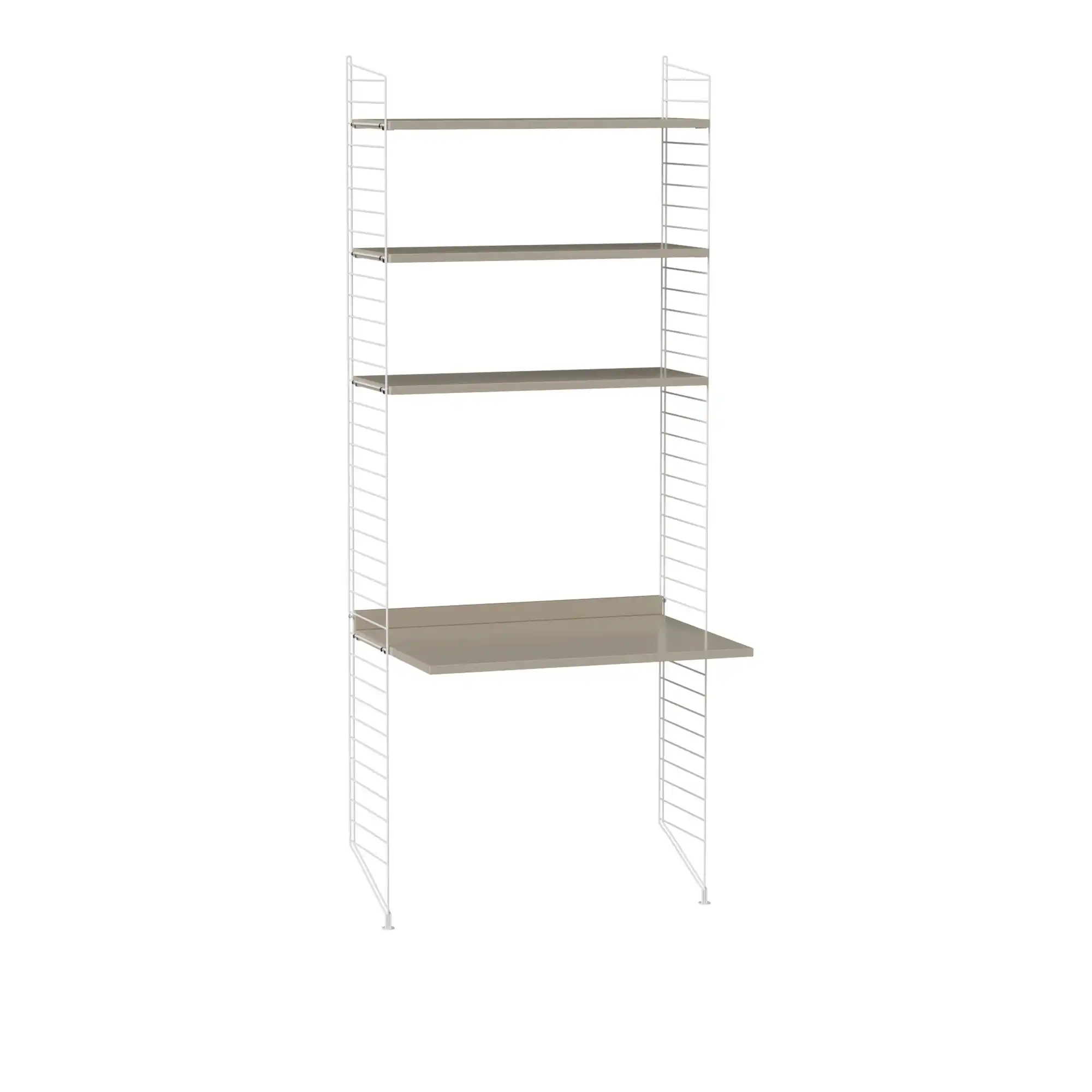 Kontor hyllsystem A beige/vit