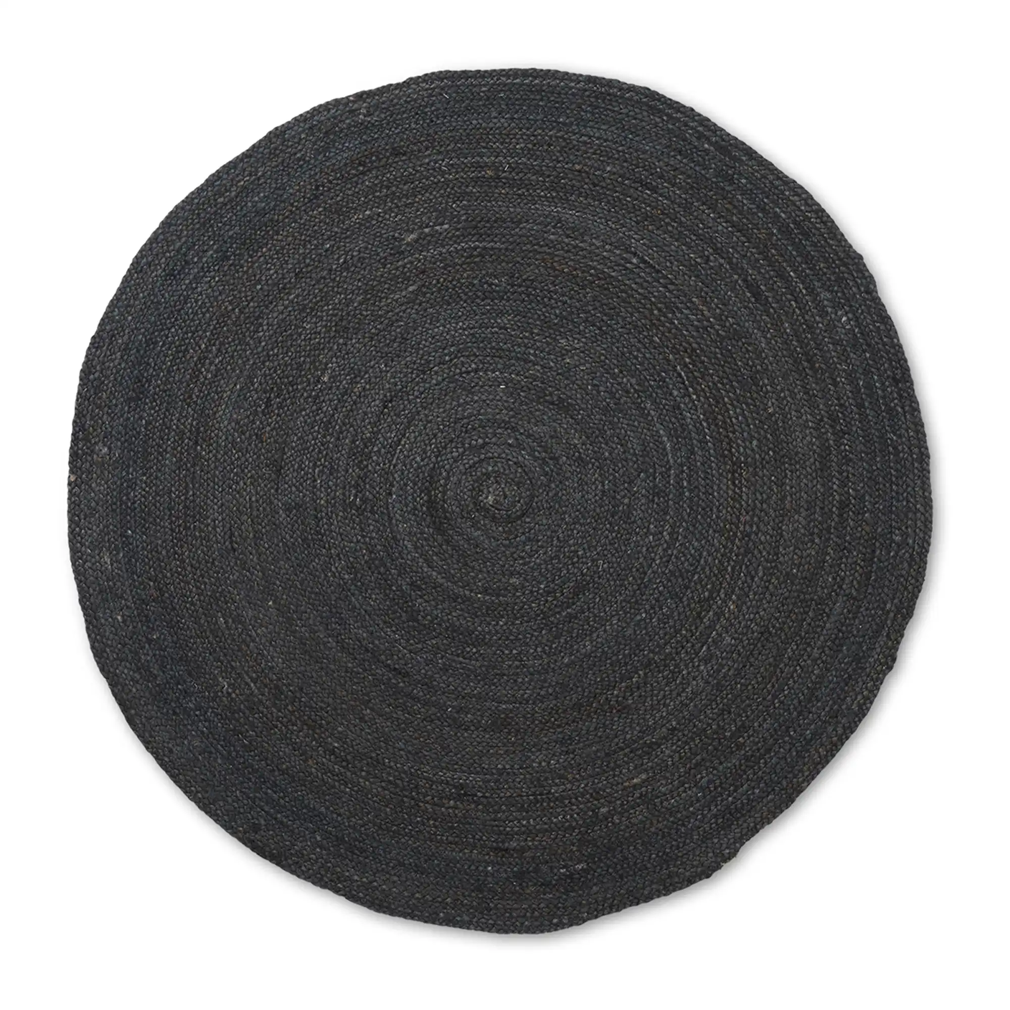 Eternal Round Jute Rug Large Black