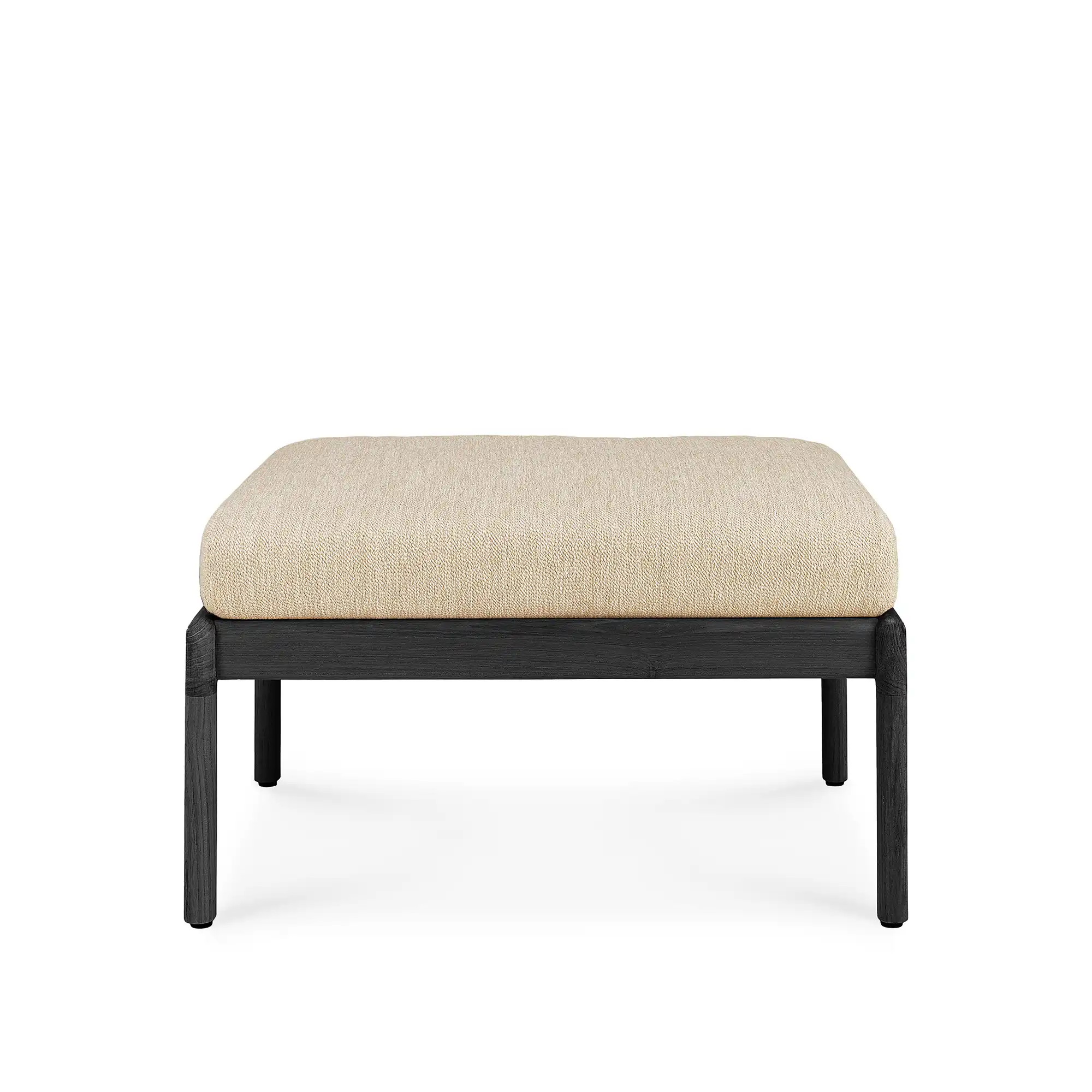 Jack Outdoor Footstool - Teak Black/Natural