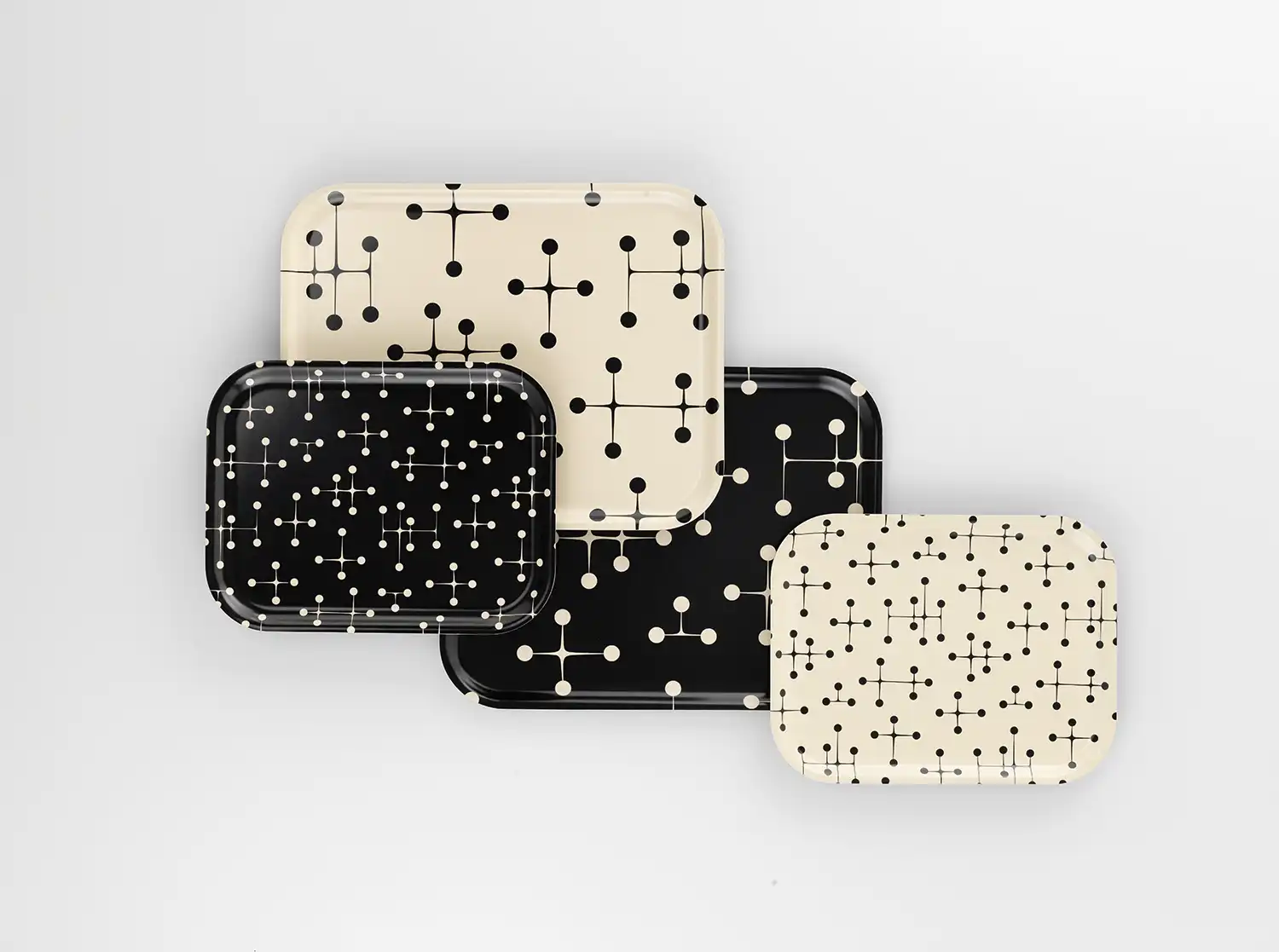 Classic Tray Dot Pattern Large Light