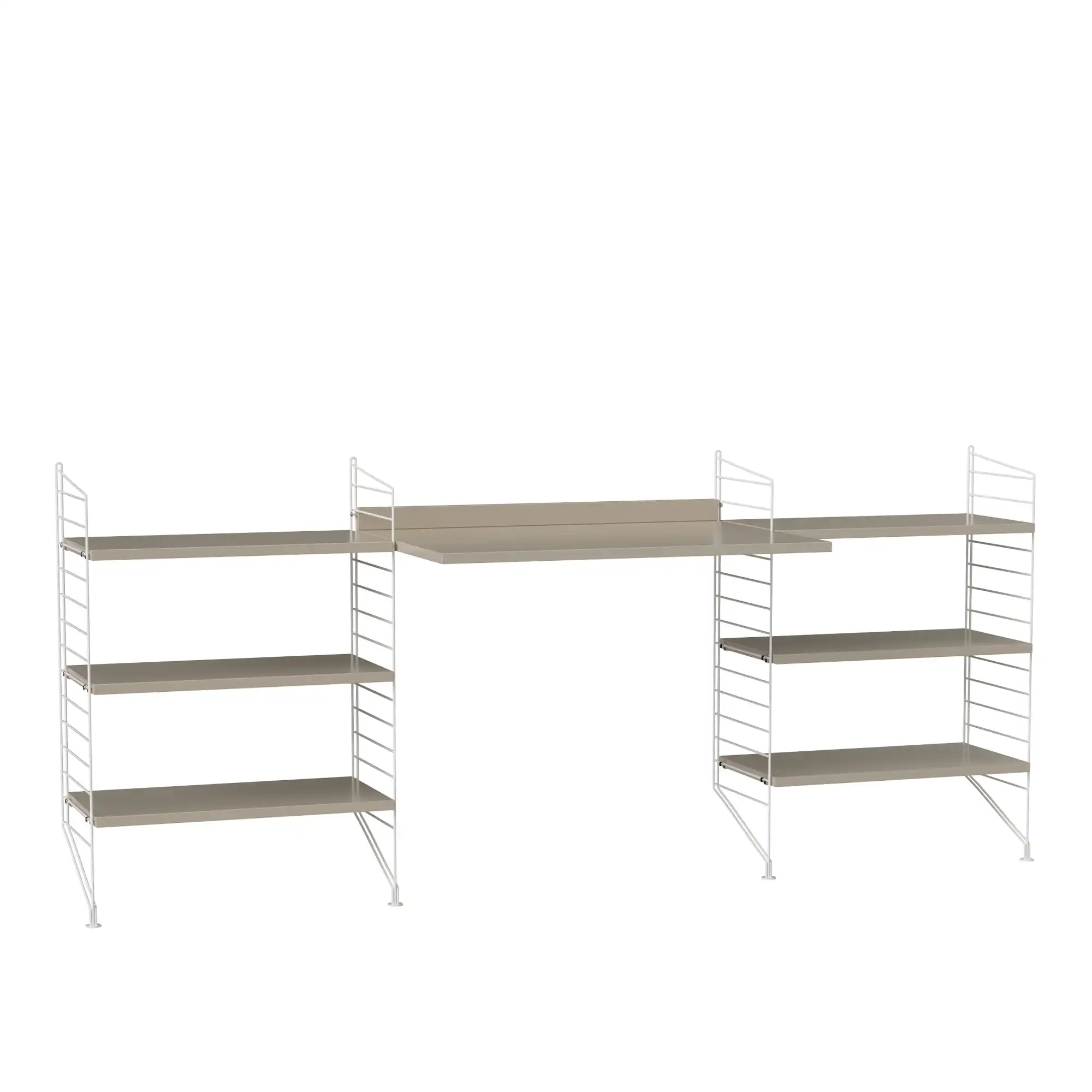 Kontor hyllsystem D beige/vit