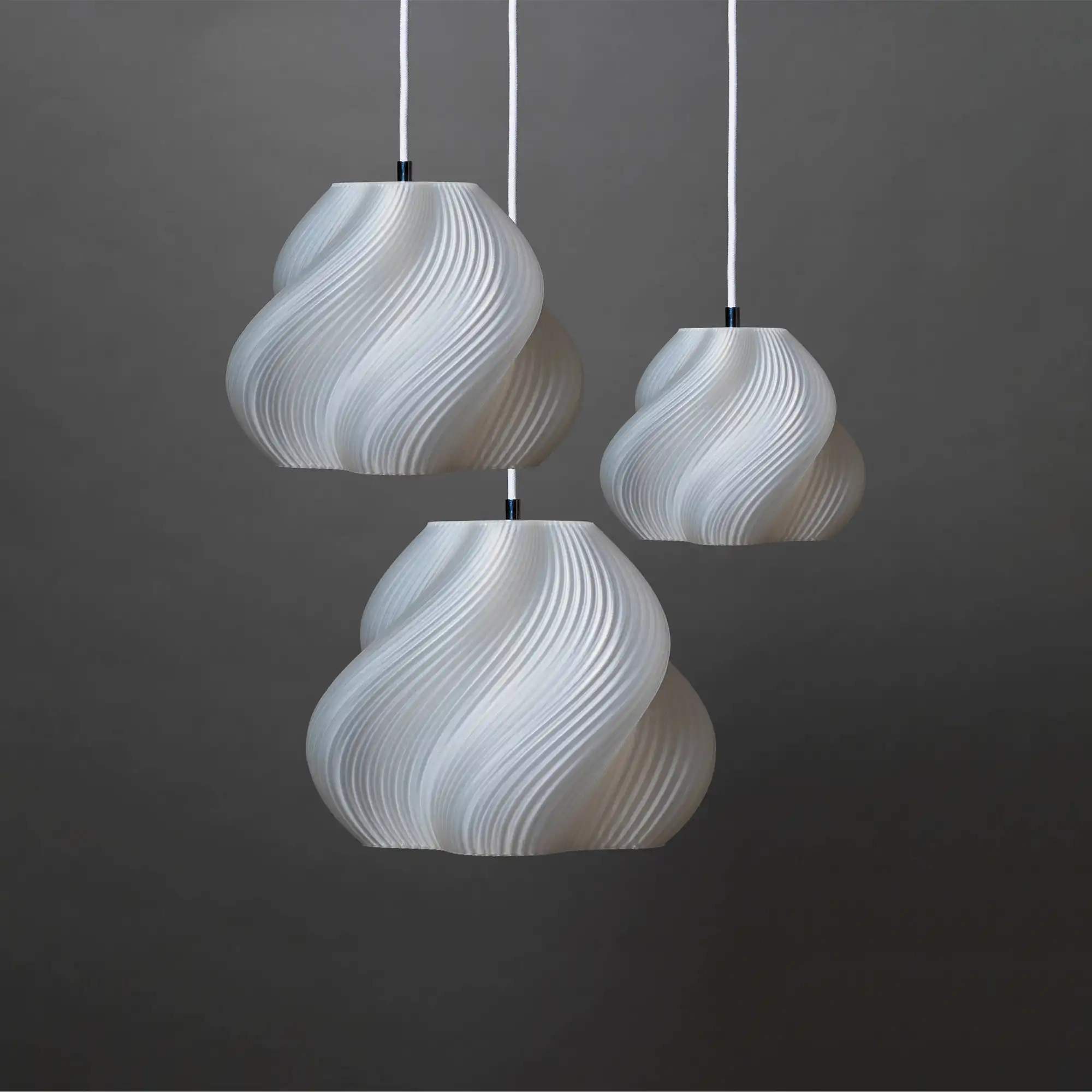 Soft Serve 03 pendellampa Chrome White