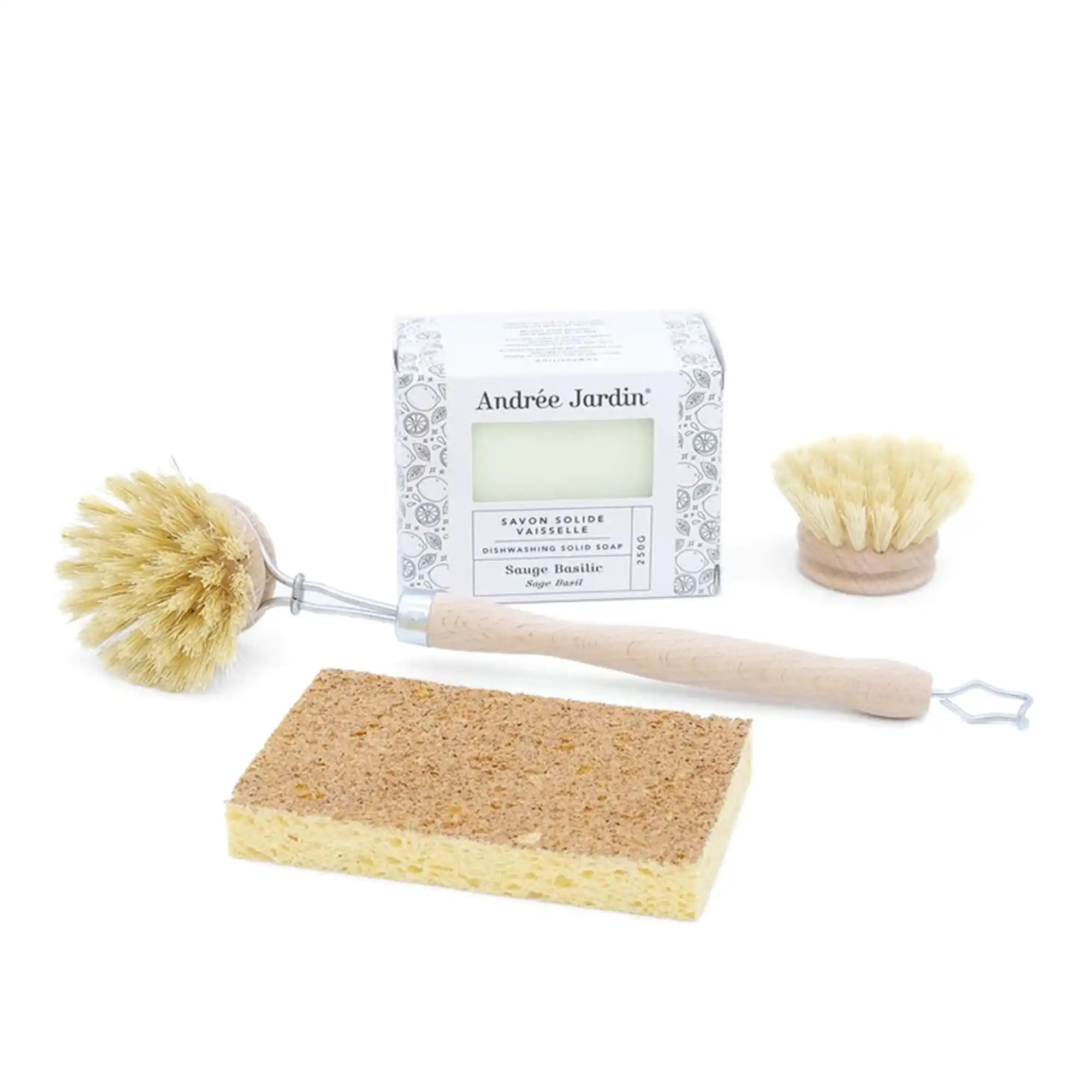 Natural Dishwashing Set Sage/Basil