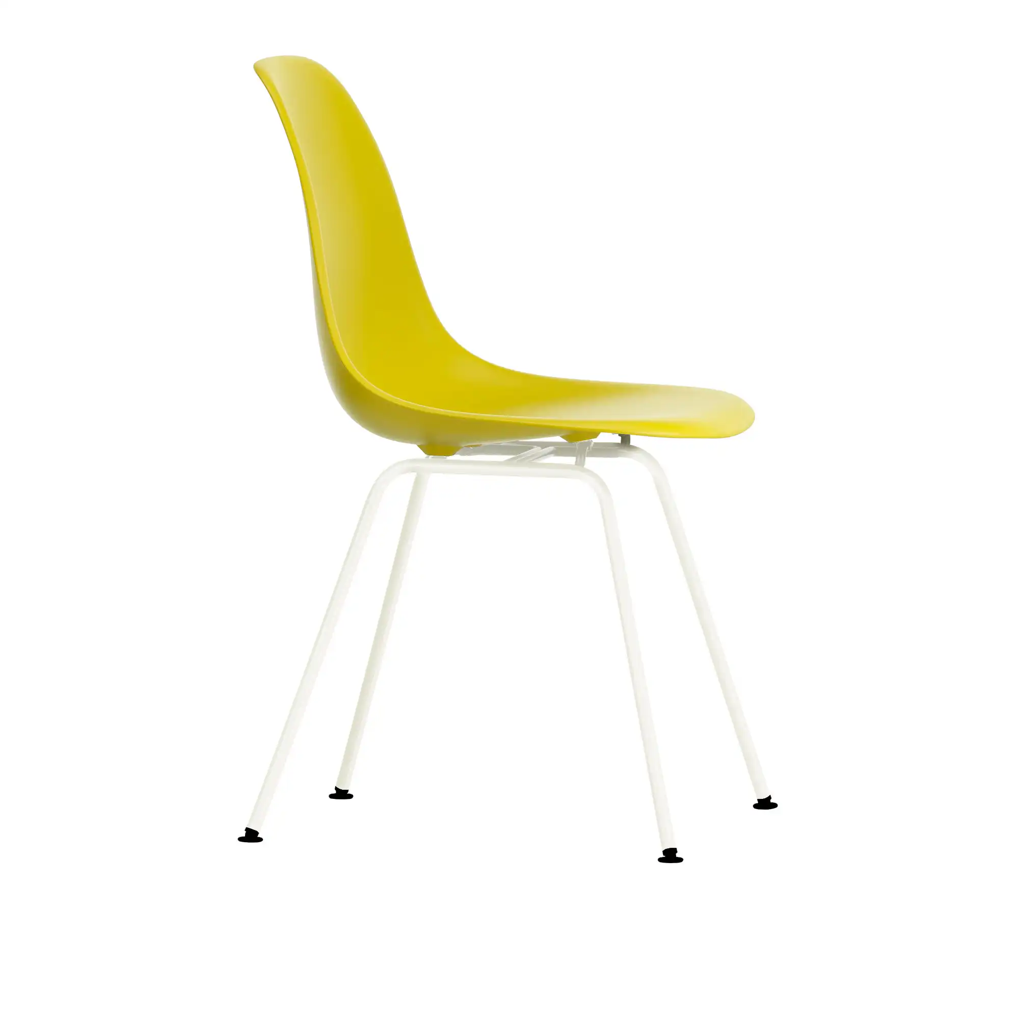 Eames Plastic Chair DSX - 34 Mustard - White Base