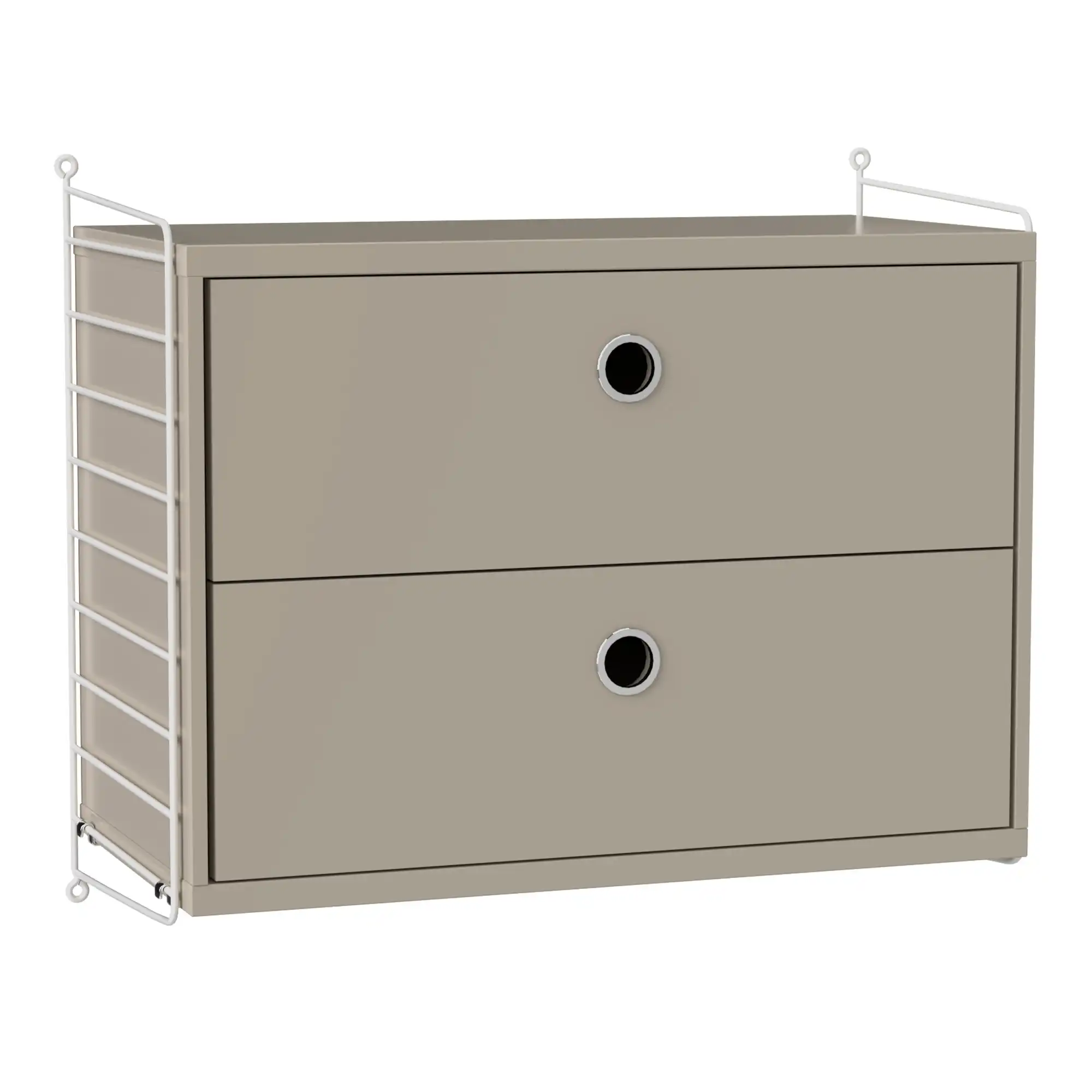 Sovrum hyllsystem A beige/vit