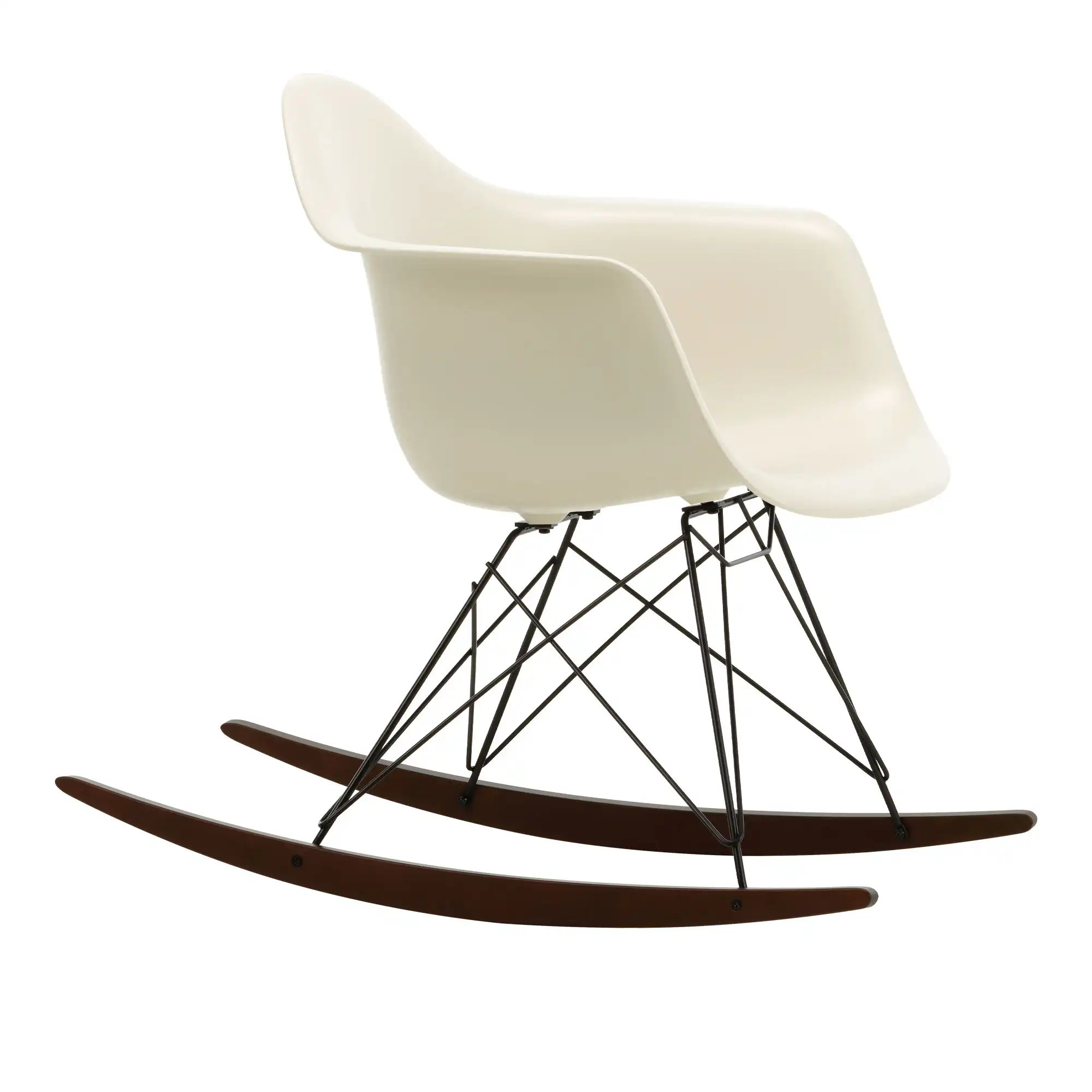 Eames Plastic Armchair RAR - 11 Pebble - Basic Dark Base - Dark Maple