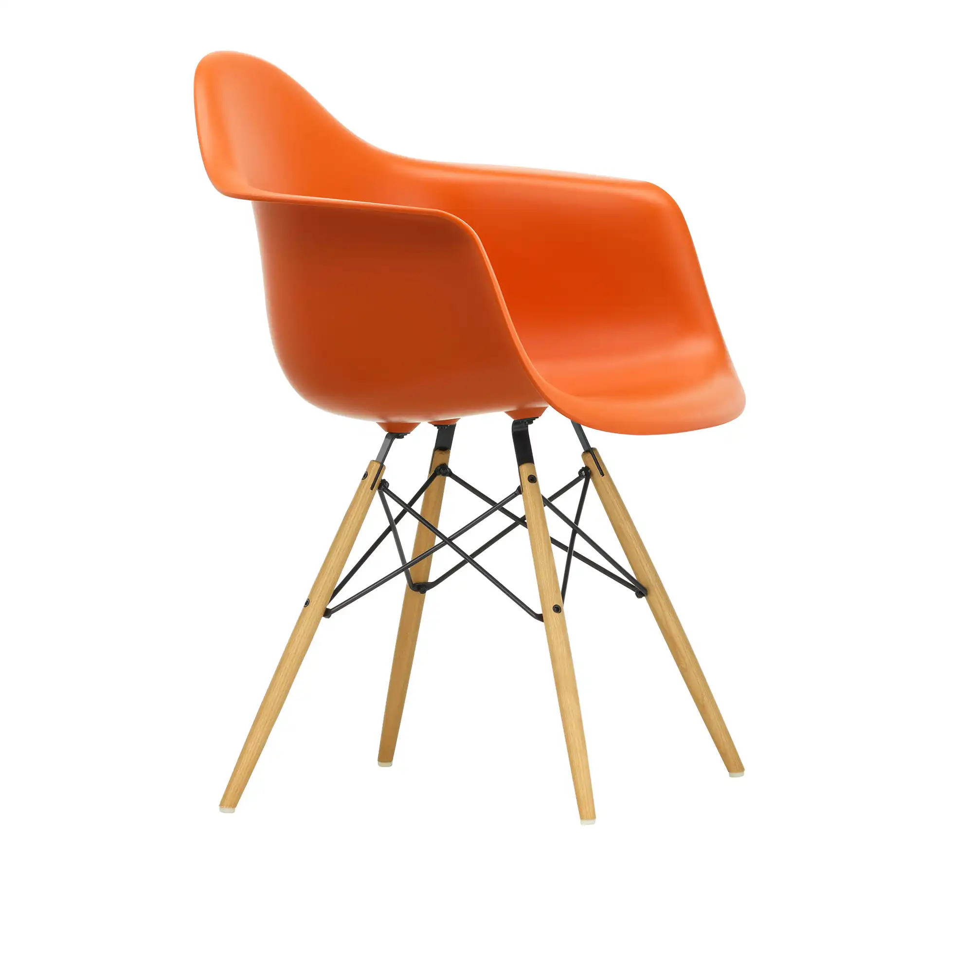 Eames Plastic Armchair DAW - 43 Rusty Orange - Ash Honey Tone