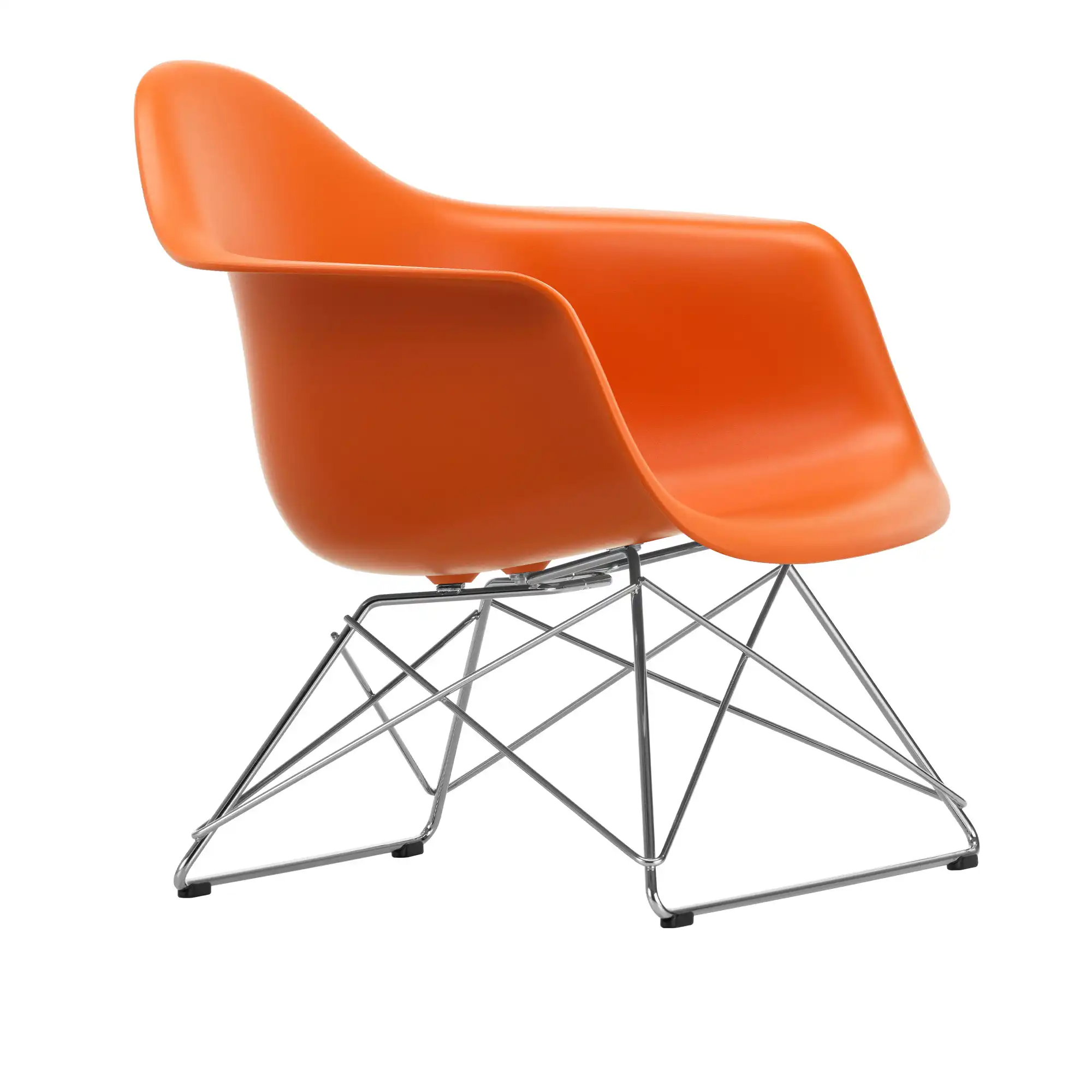 Eames Plastic Armchair LAR - 43 Rusty Orange - Chrome Base