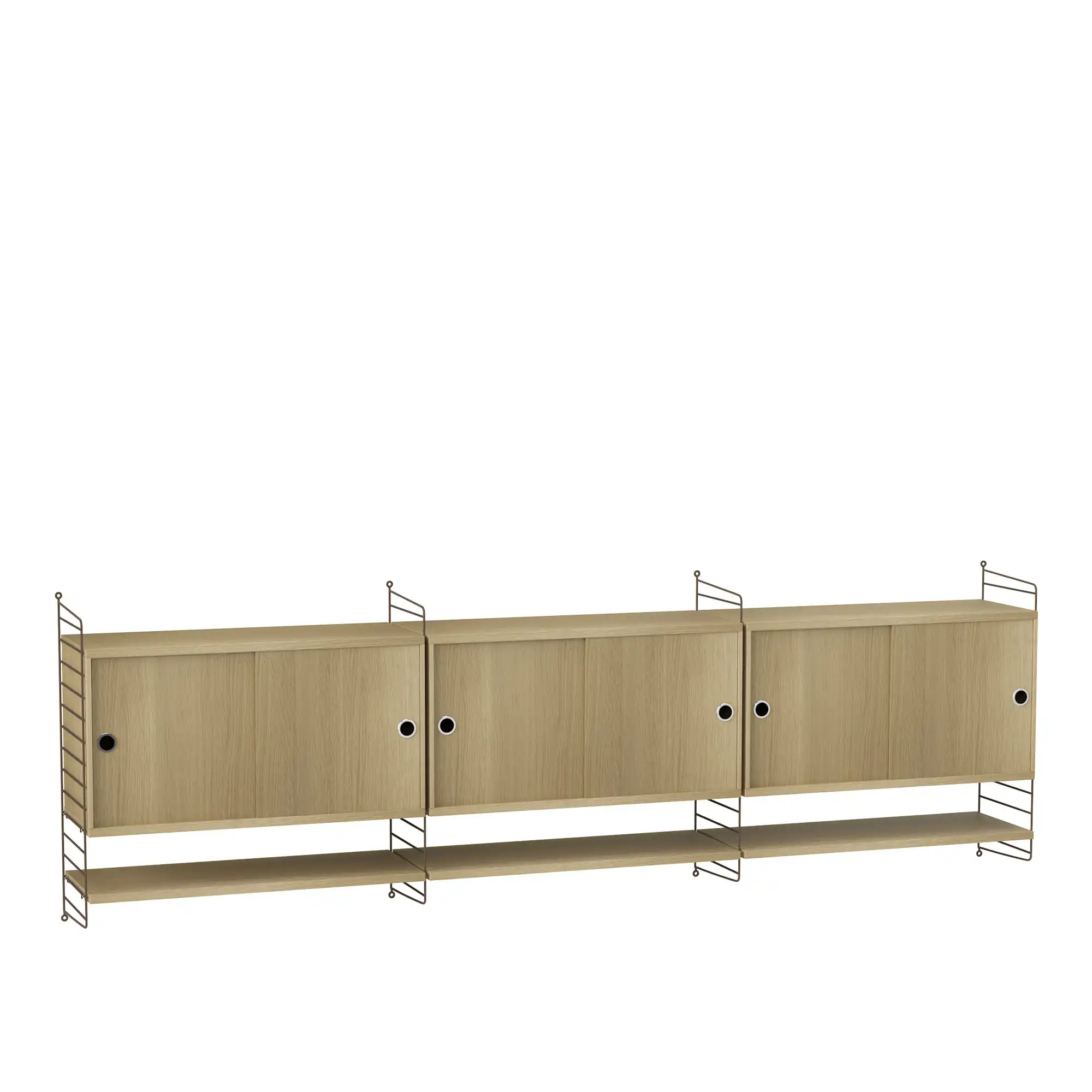 Vardagsrum hyllsystem E ek/brun
