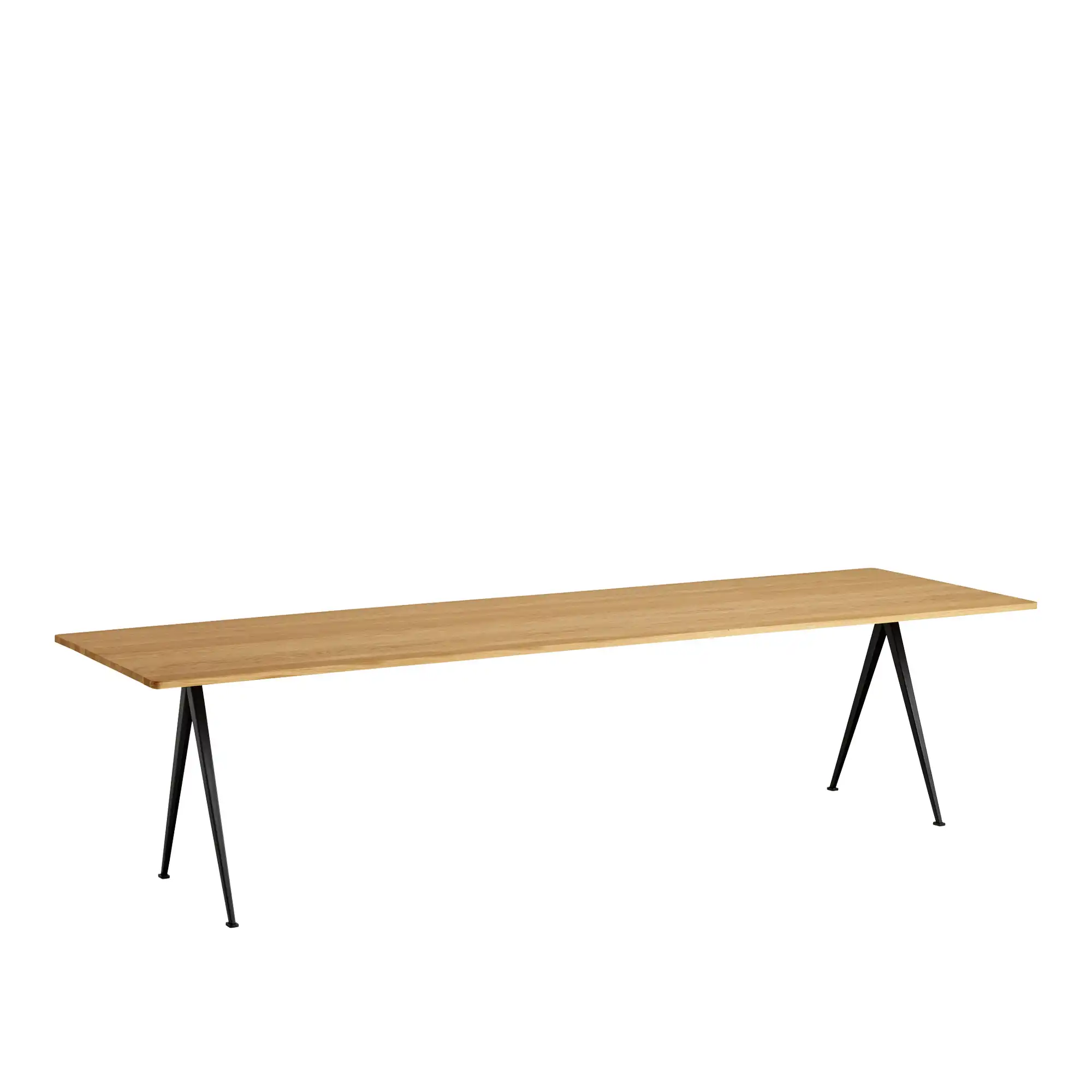 Pyramid Table 02 - Black Base - Oiled Oak - 300x85 cm