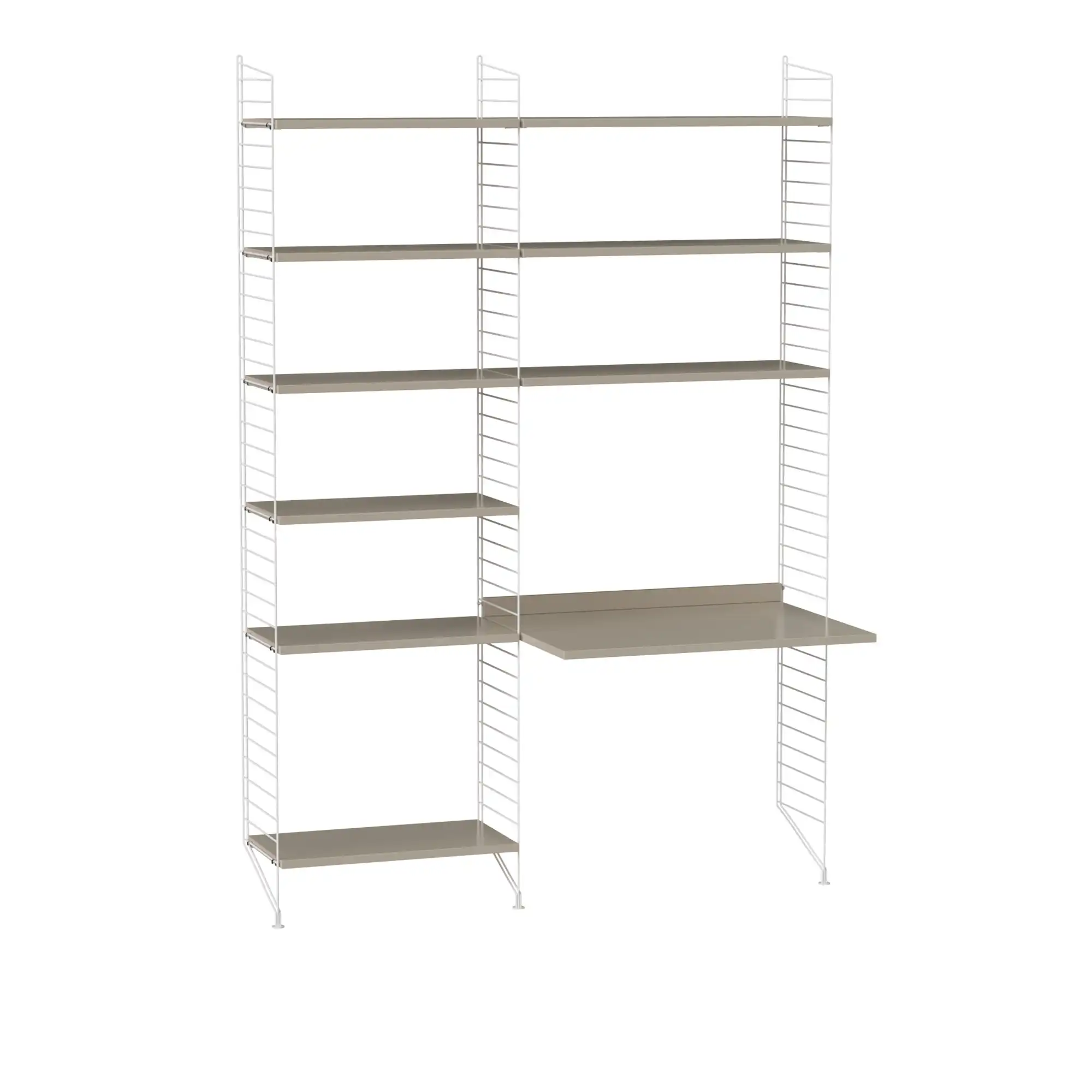 Kontor hyllsystem B beige/vit