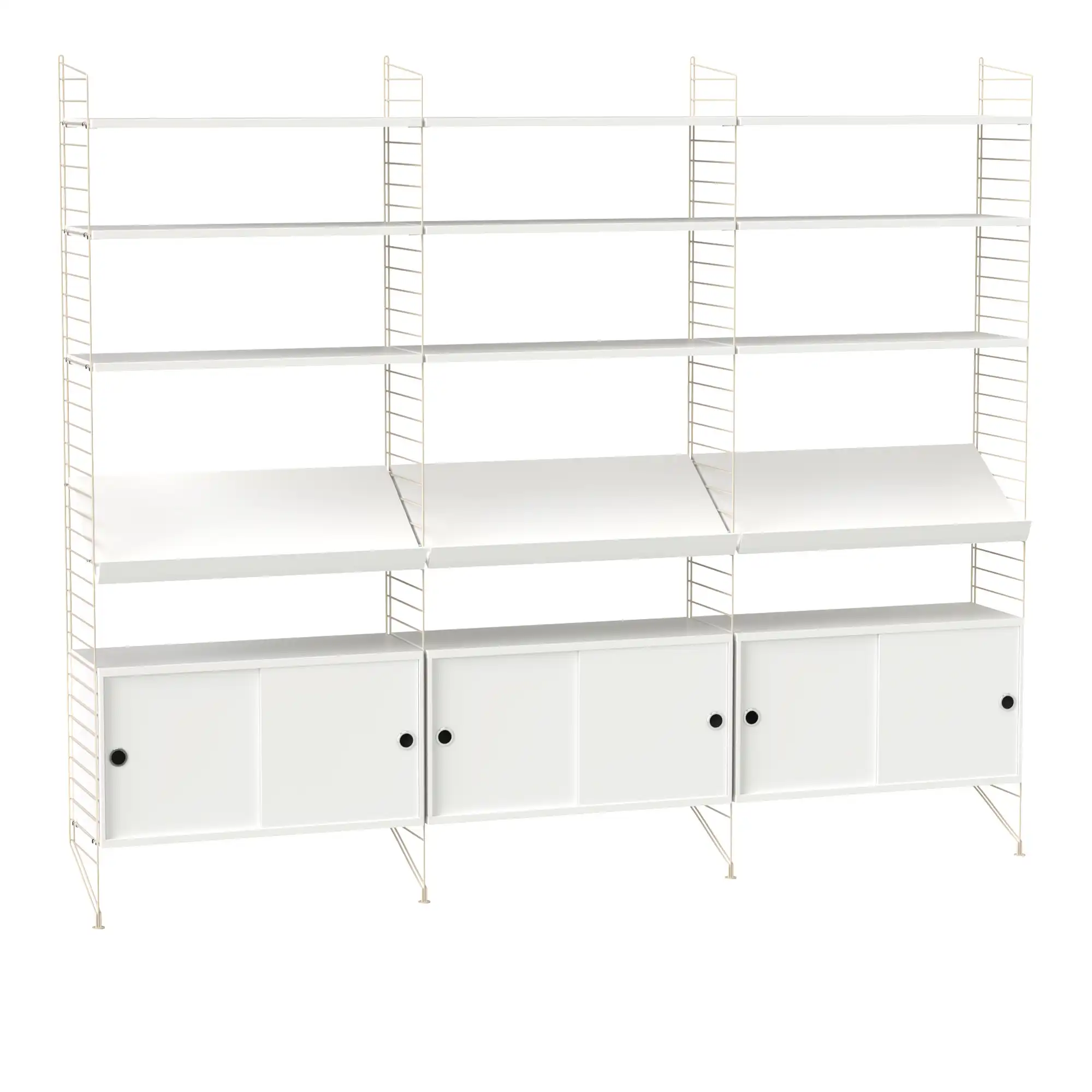 Vardagsrum hyllsystem G vit/beige
