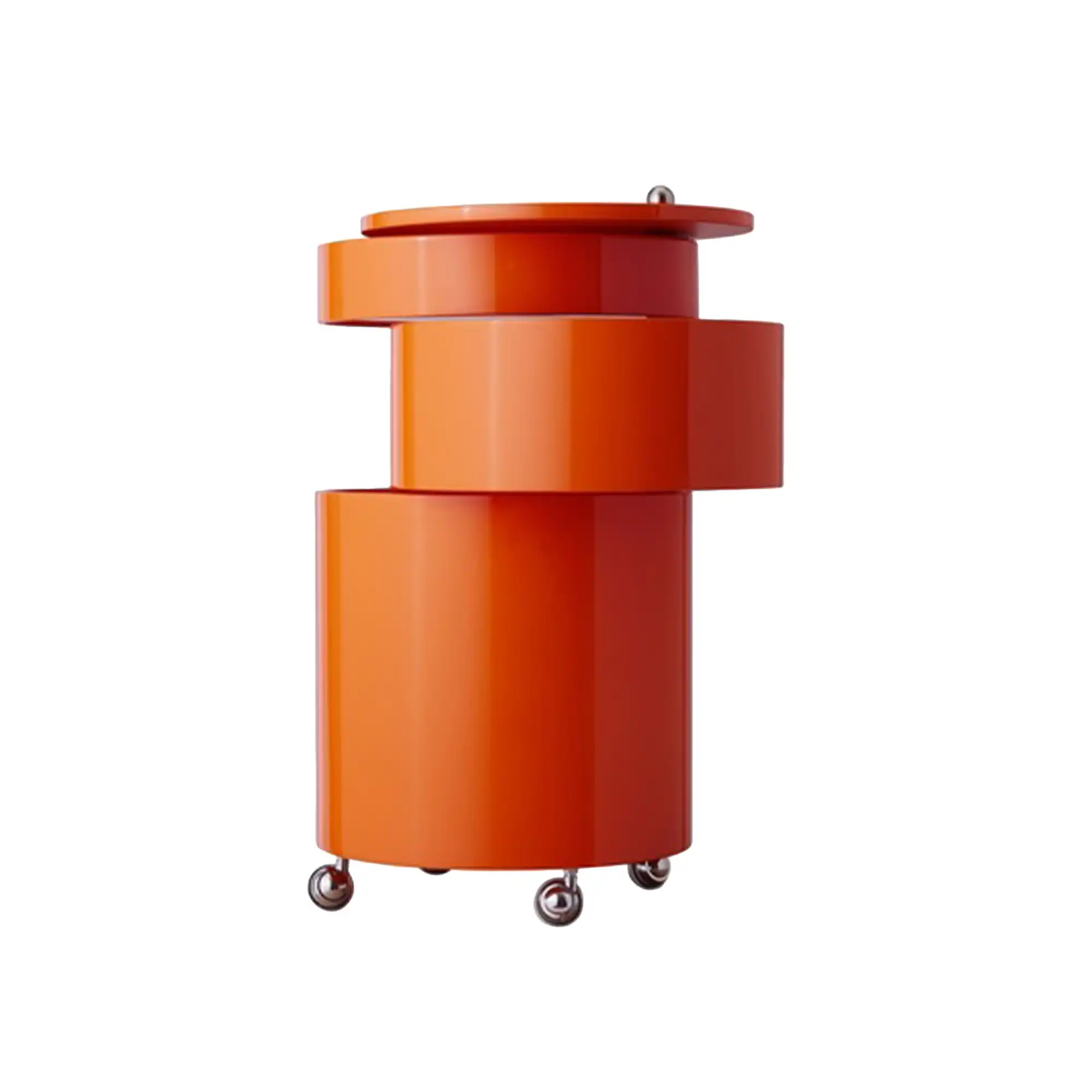 Barboy High Gloss Side Table & Mobile Storage Unit