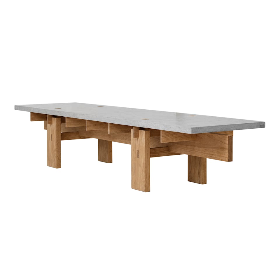 Coffee table V.Lf.02 160 cm - Oak/Limestone