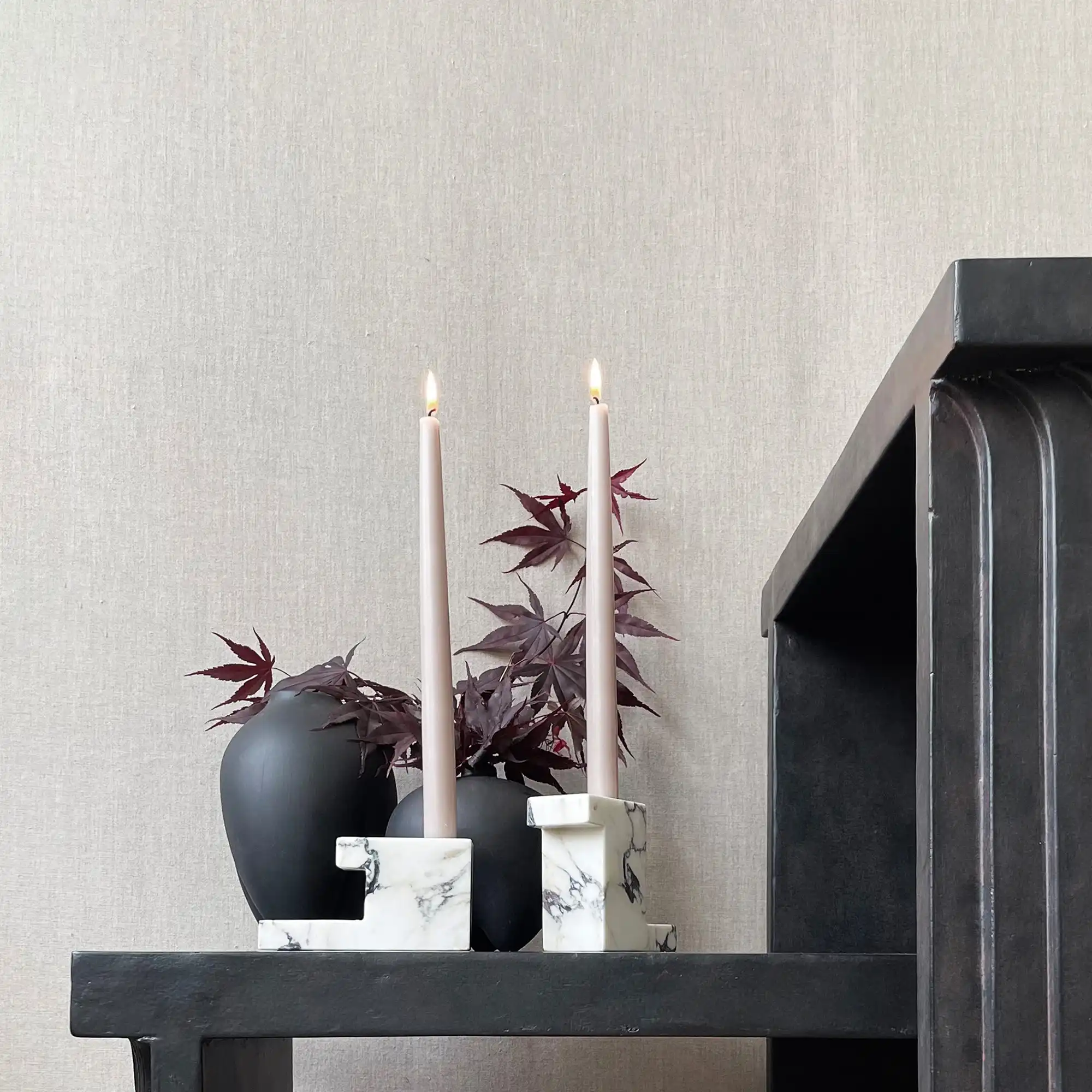 Brick Candle Holder Calacatta / Tall