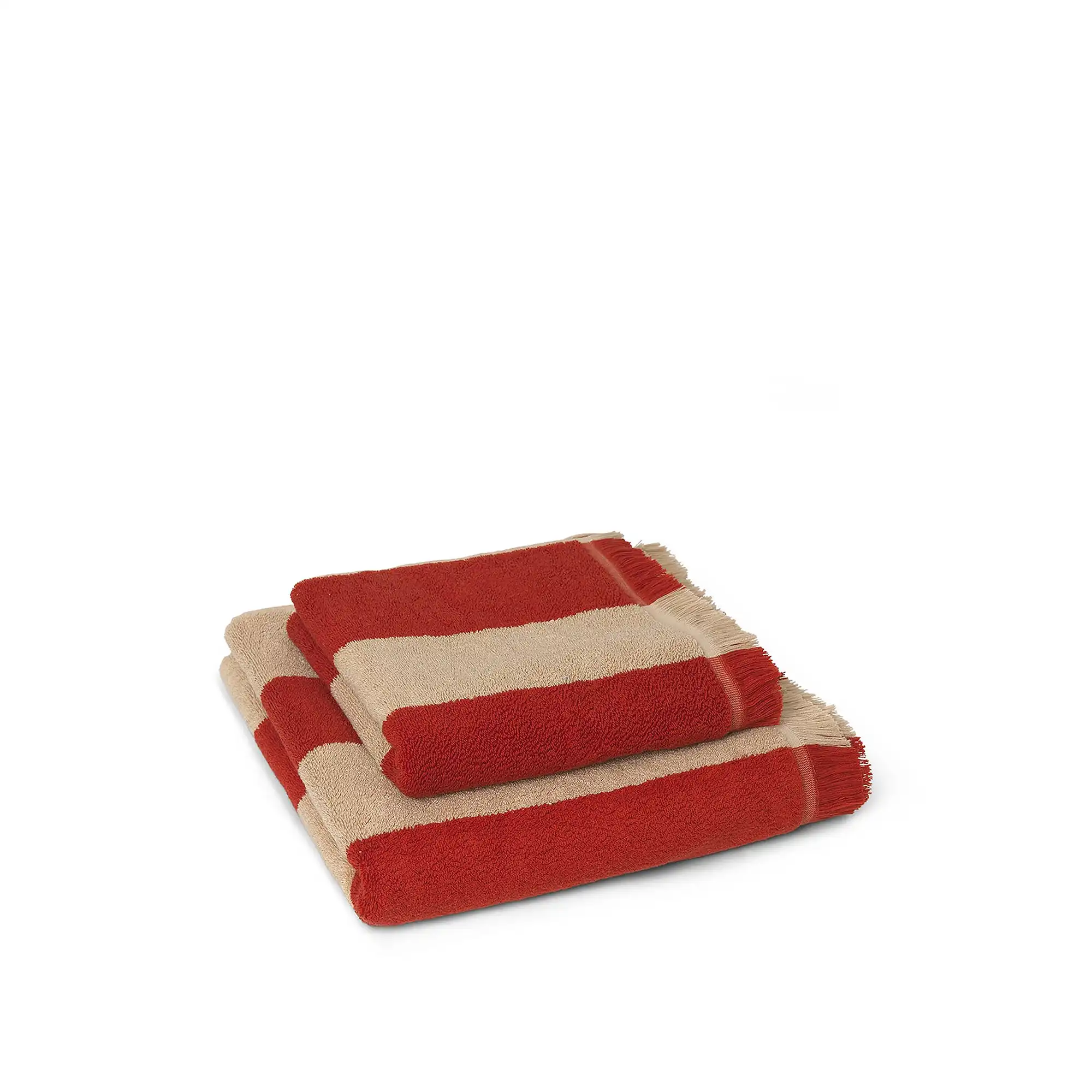 Alee Towel Light Camel / Red