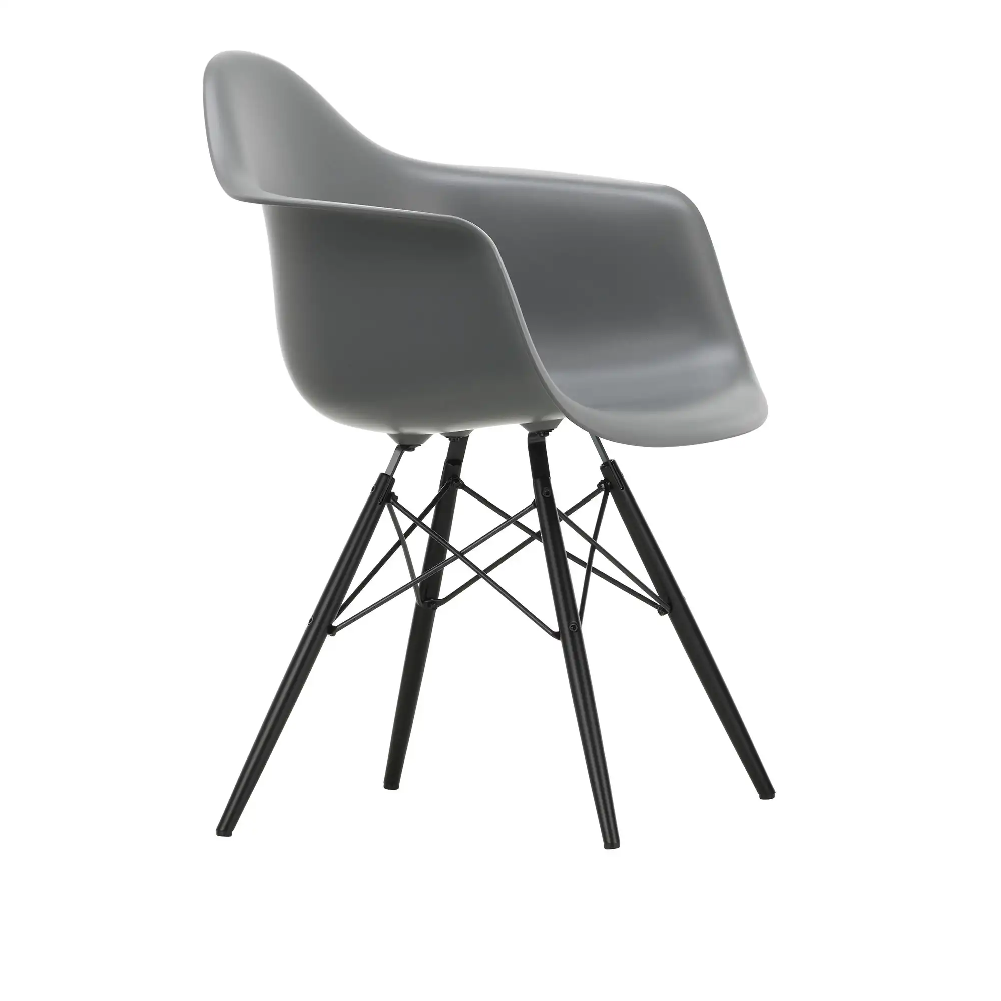 Eames RE Plastic Armchair DAW matstol Black Maple