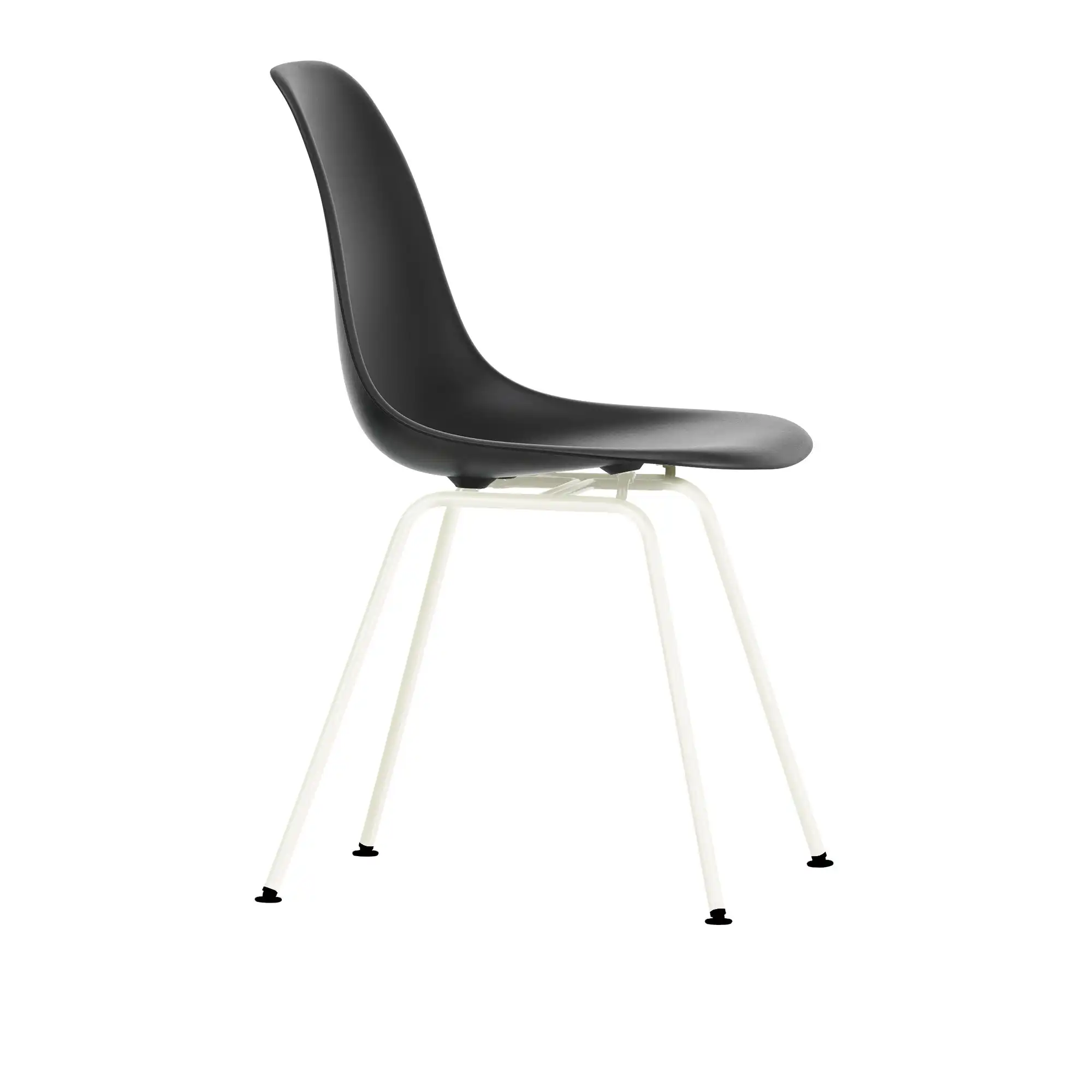 Eames Plastic Chair DSX - 12 Deep Black - White Base