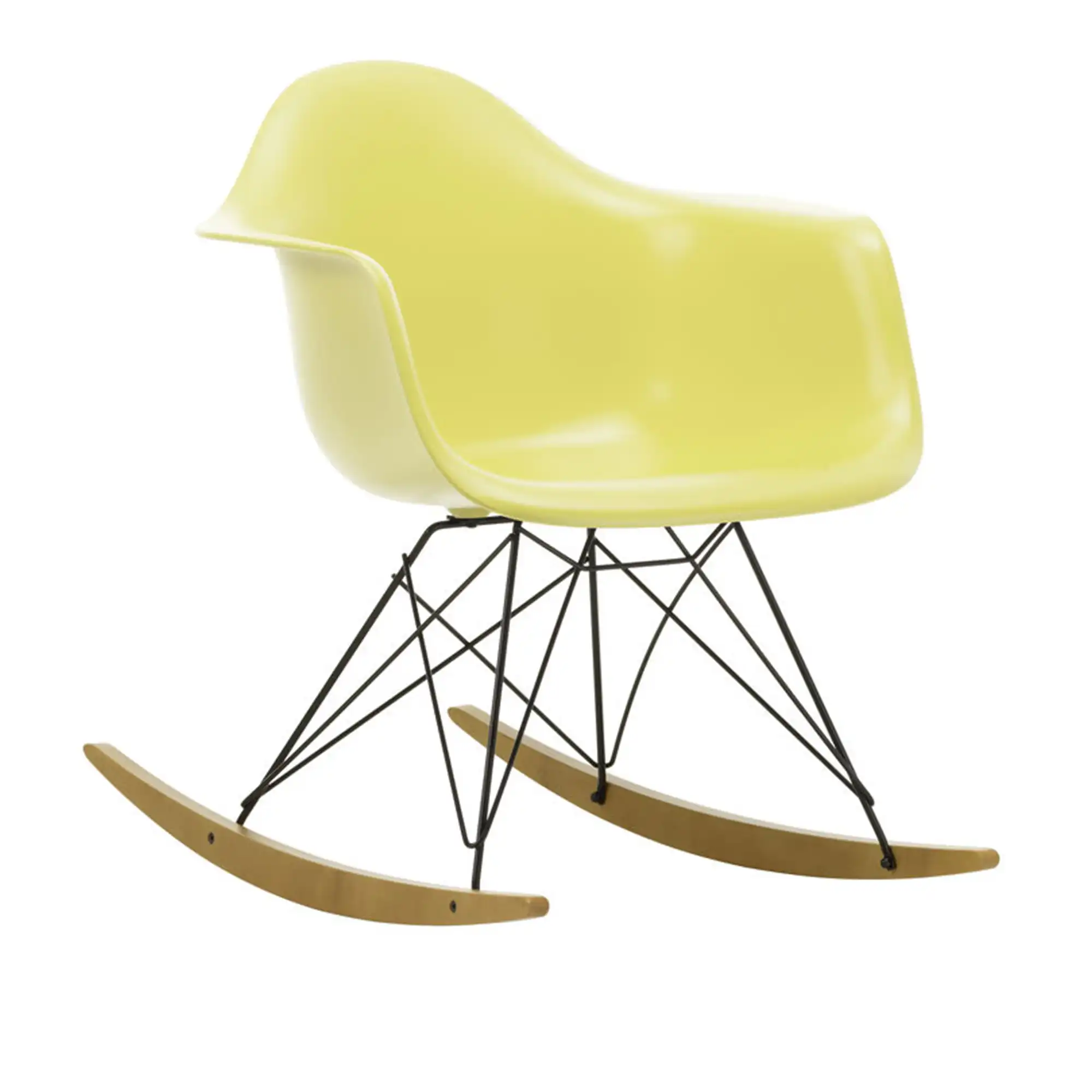 Eames RE Plastic Armchair RAR gungstol Basic Dark/Golden Maple