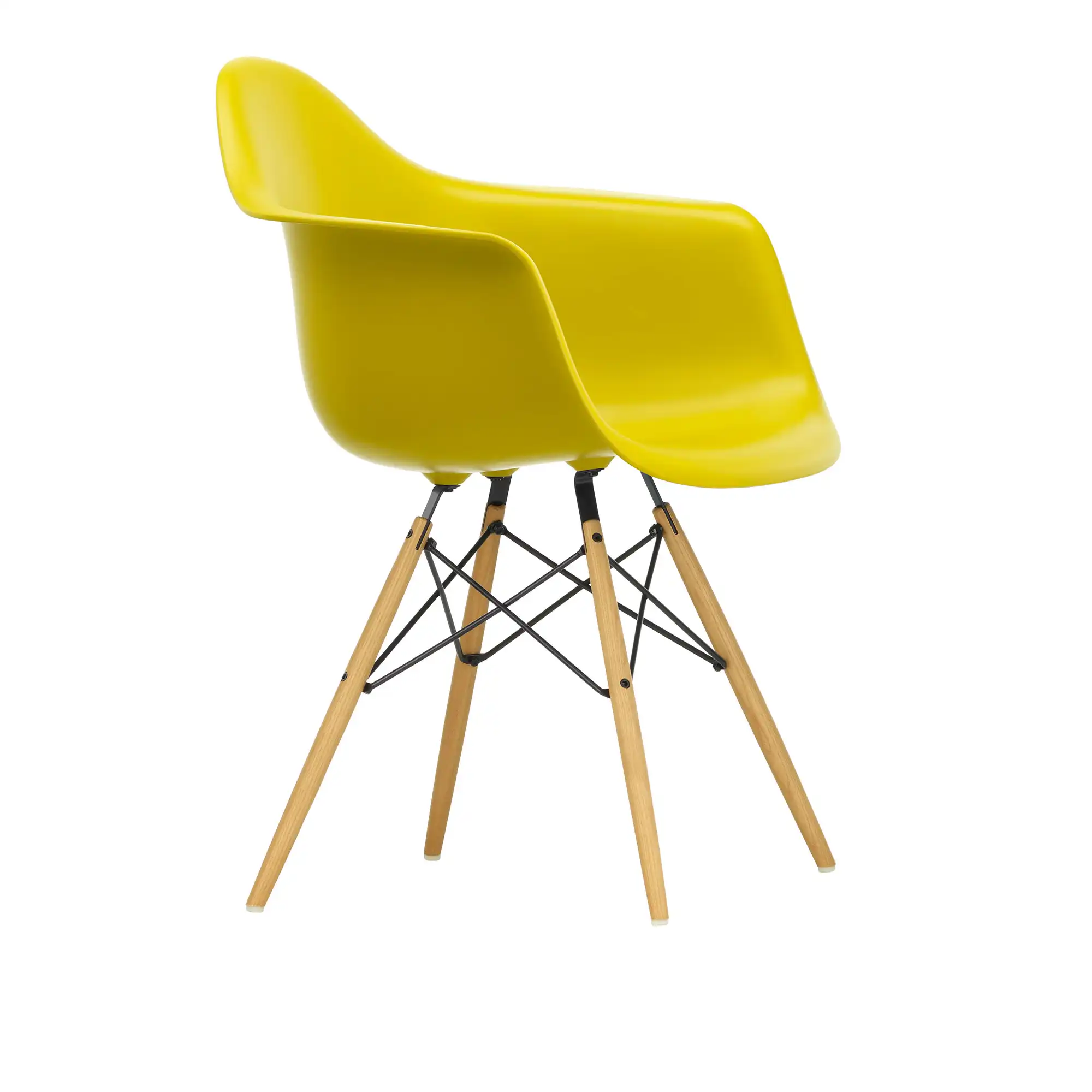 Eames Plastic Armchair DAW - 34 Mustard - Ash Honey Tone