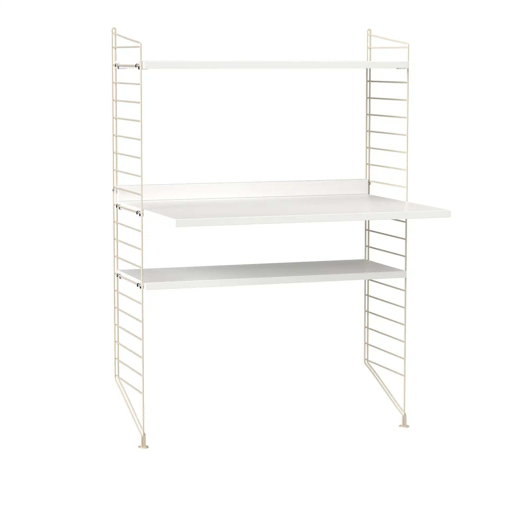 Kontor hyllsystem H vit/beige