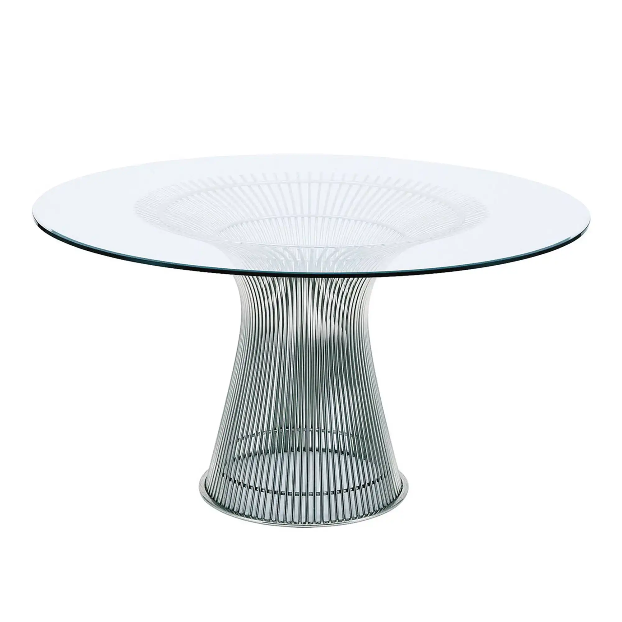 Platner matbord polerad nickel