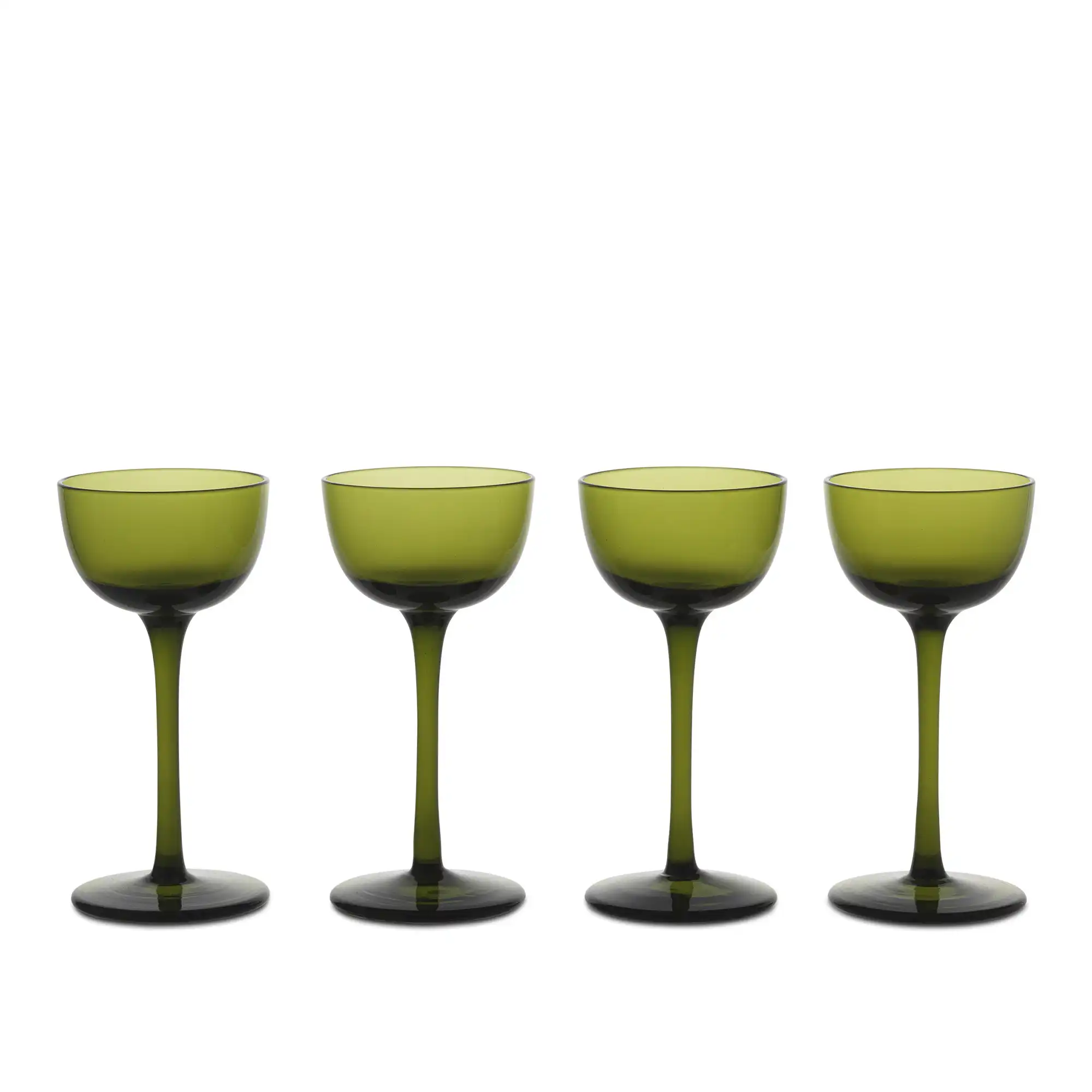 Host Liqueur Glasses Set of 4 / Moss Green