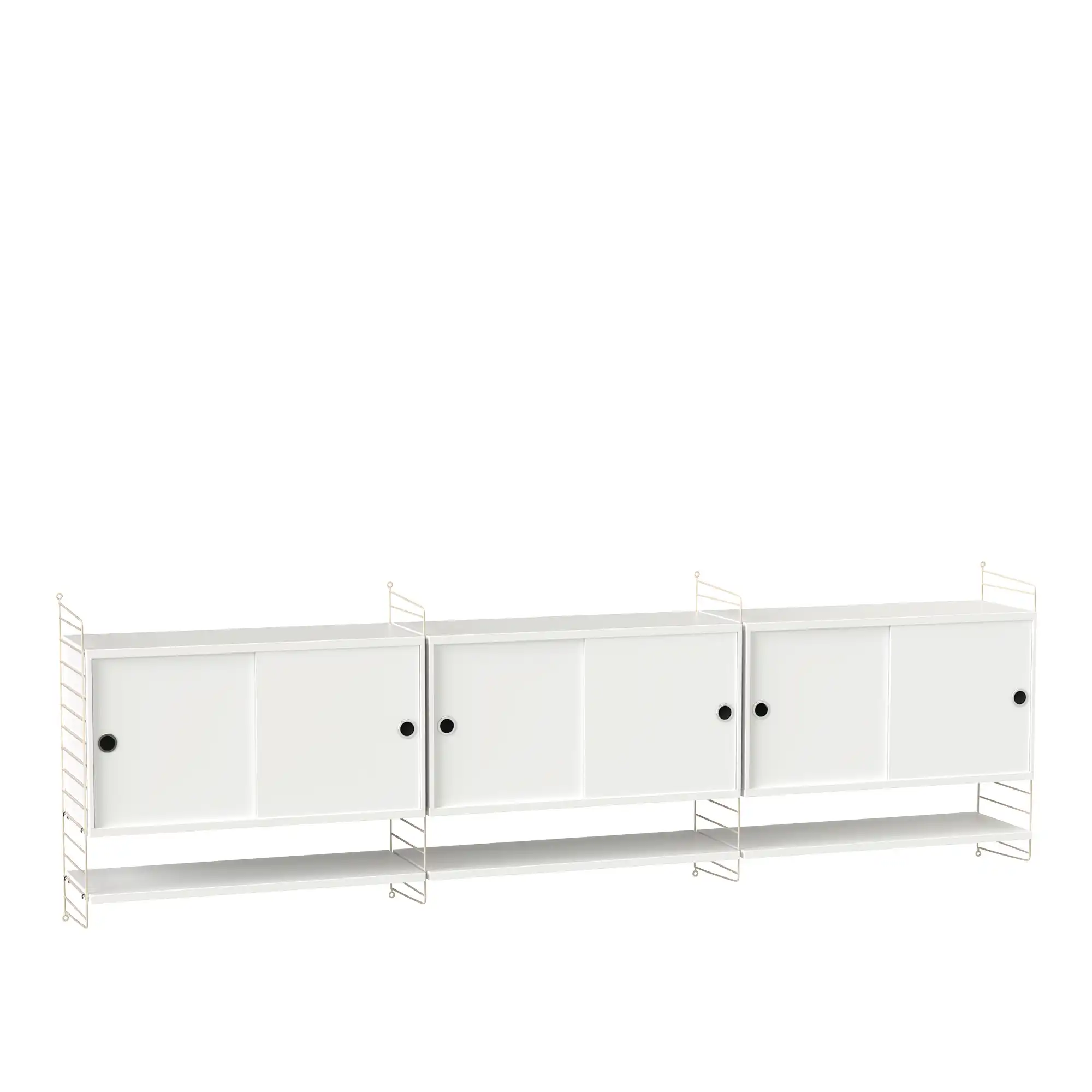 Vardagsrum hyllsystem E vit/beige