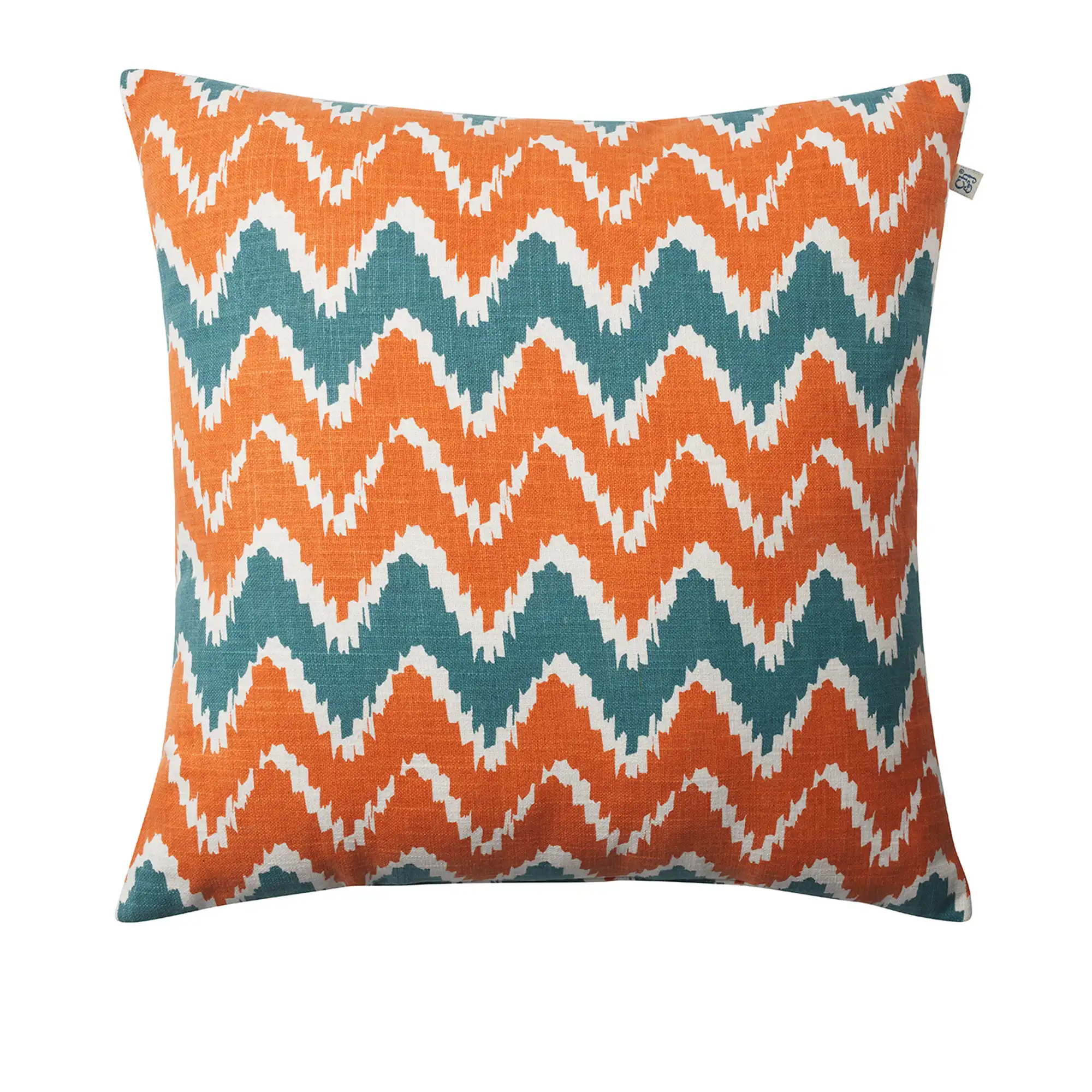 Ikat Bangalore Outdoor Cushion - Apricot Orange/Heaven Blue