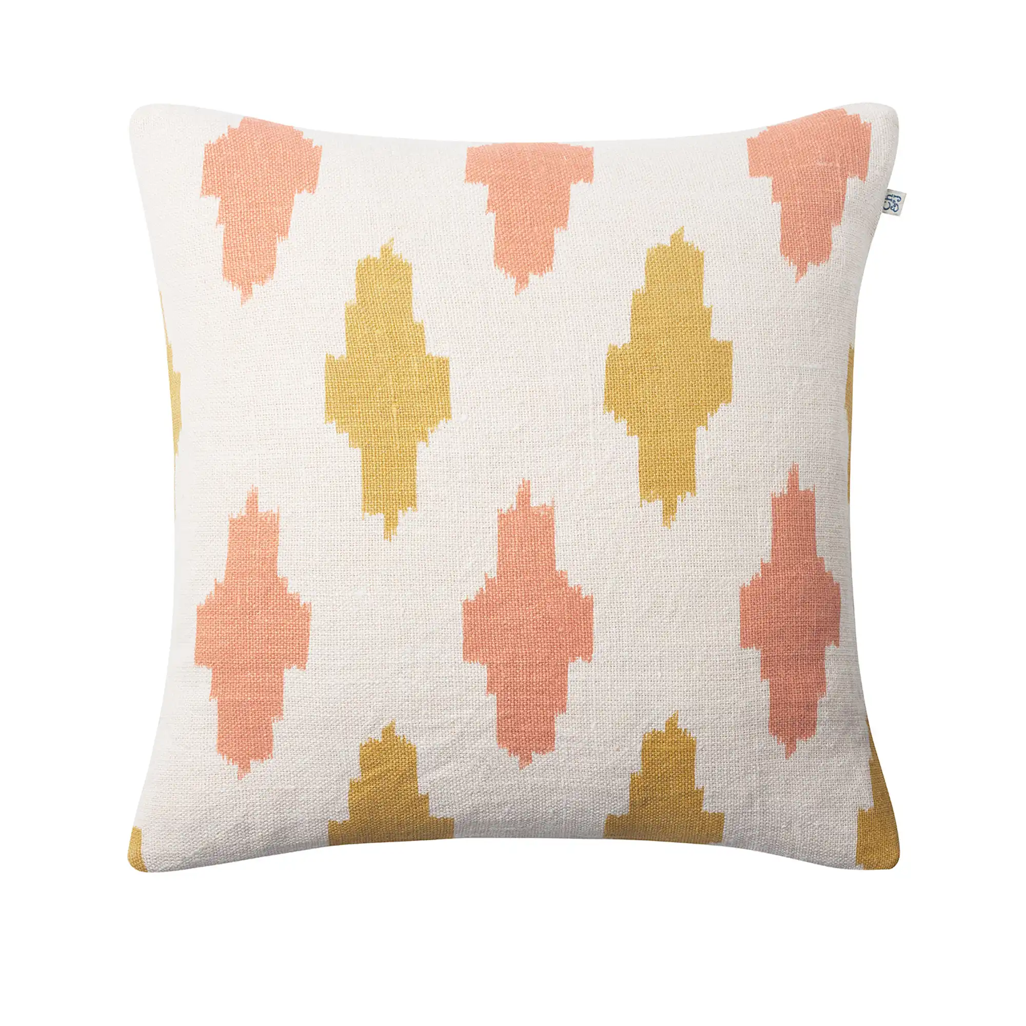 Ikat Agra Cushion Cover - Rose/Spicy Yellow