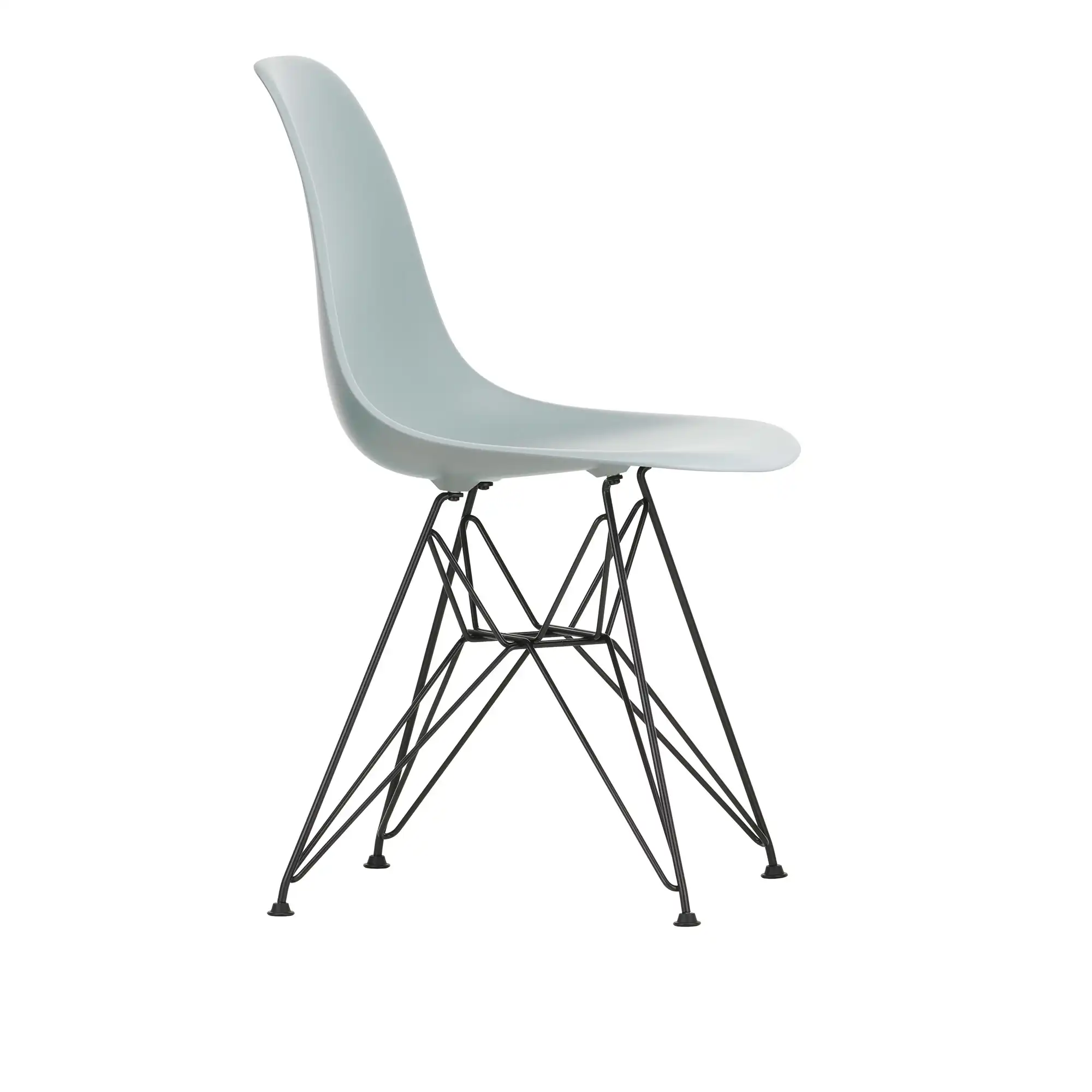 Eames Plastic Chair DSR 24 Light Grey Basic Dark Base