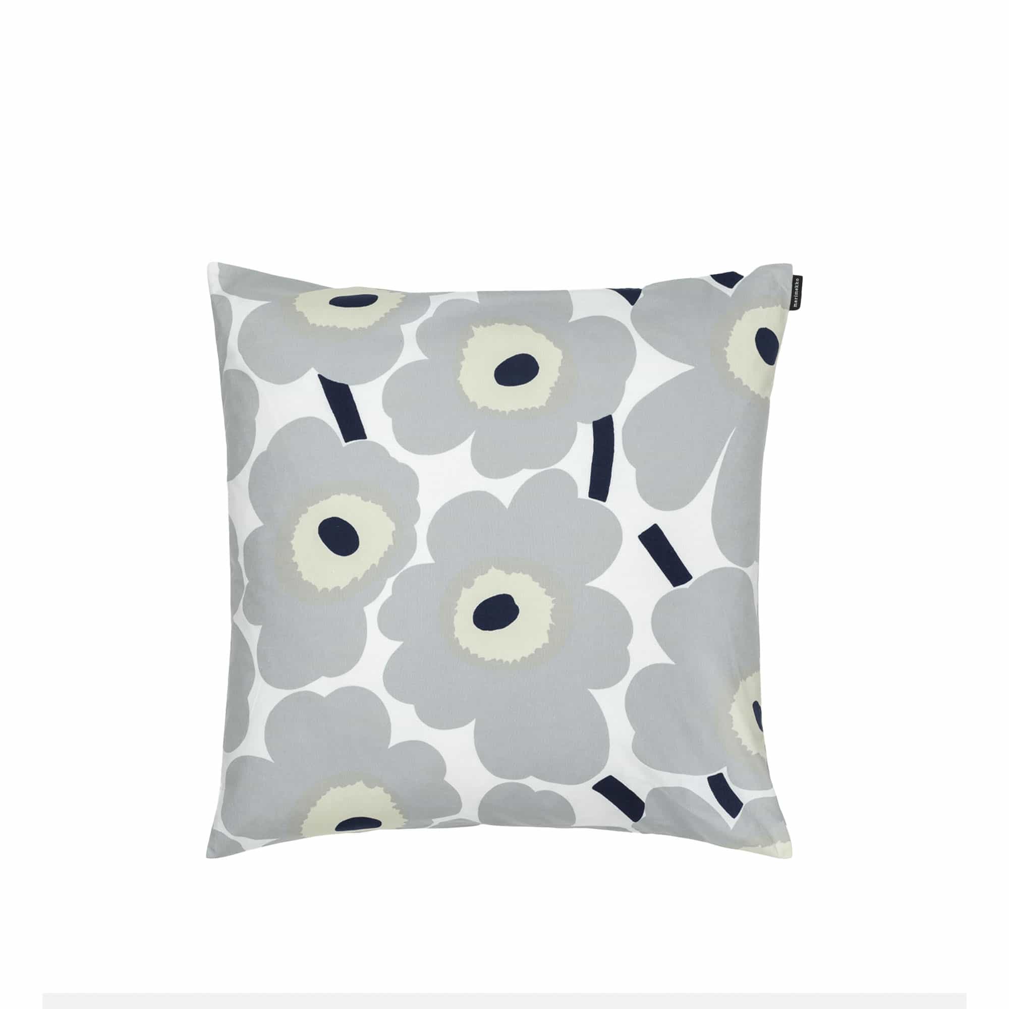 P.Unikko Cushion Cover 50x50 Cotton, Gray, Sand, Dark Blue