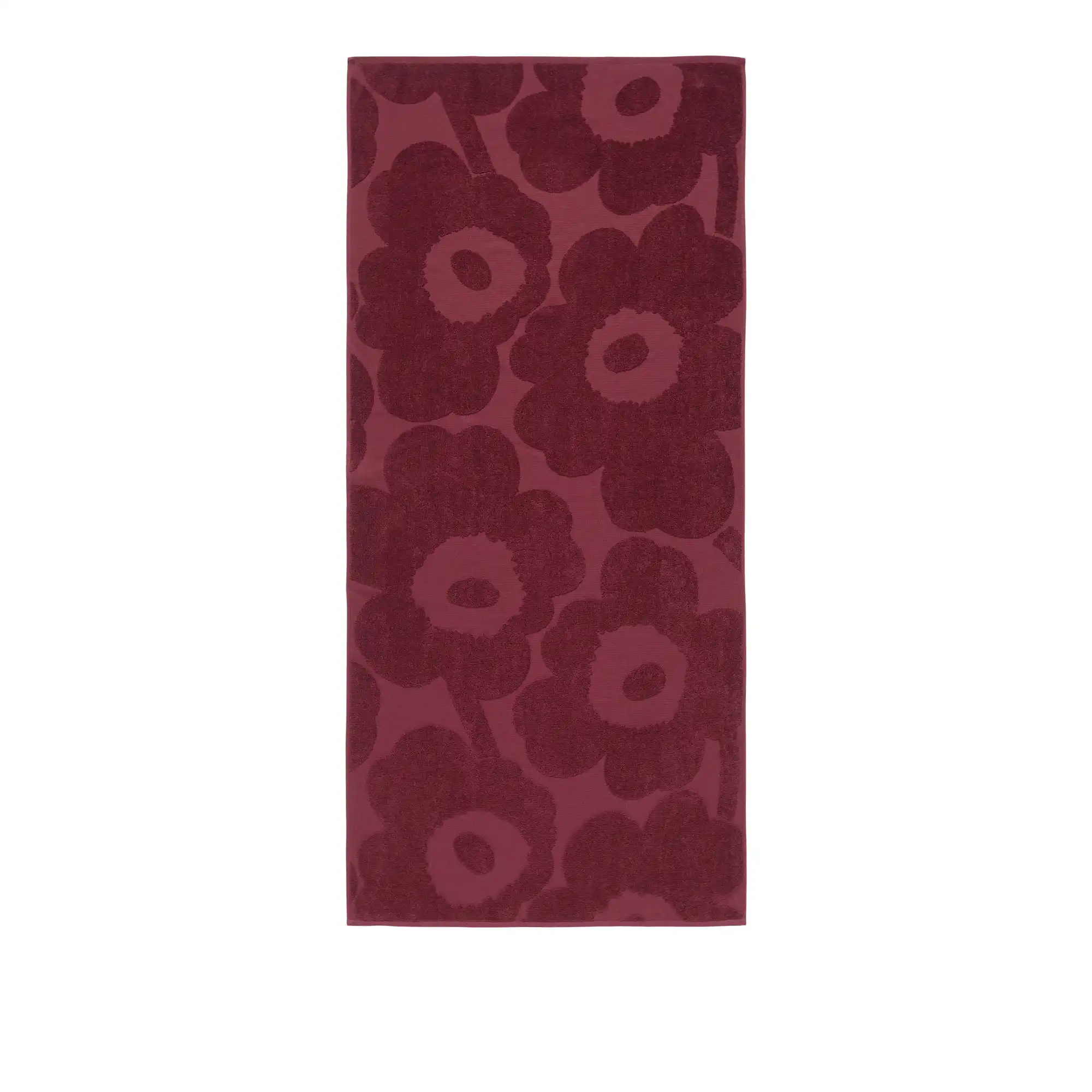 Unikko badhandduk 70x150 cm burgundy