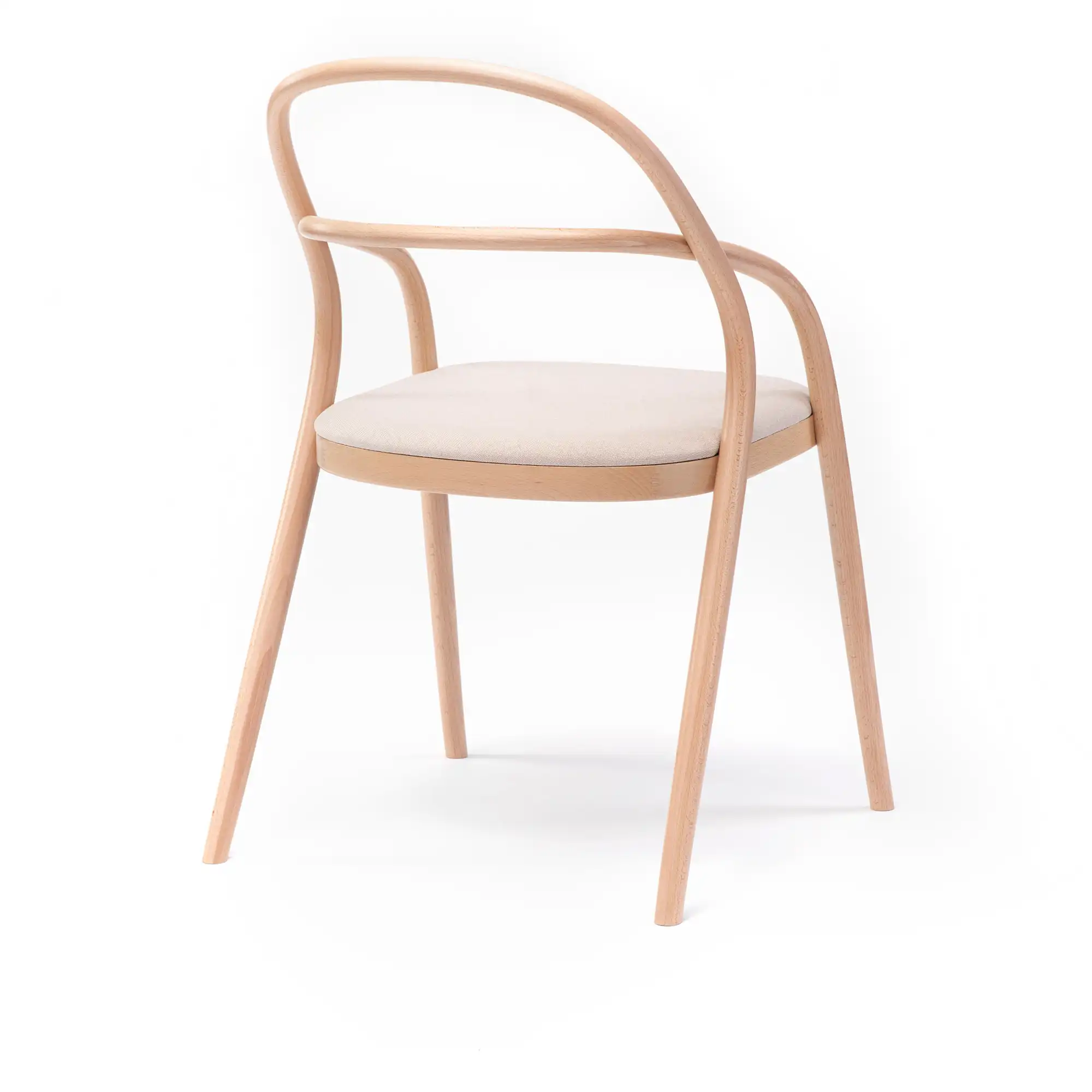 002 Chair Natural Beech Lacquered Jet Bioactive 9110