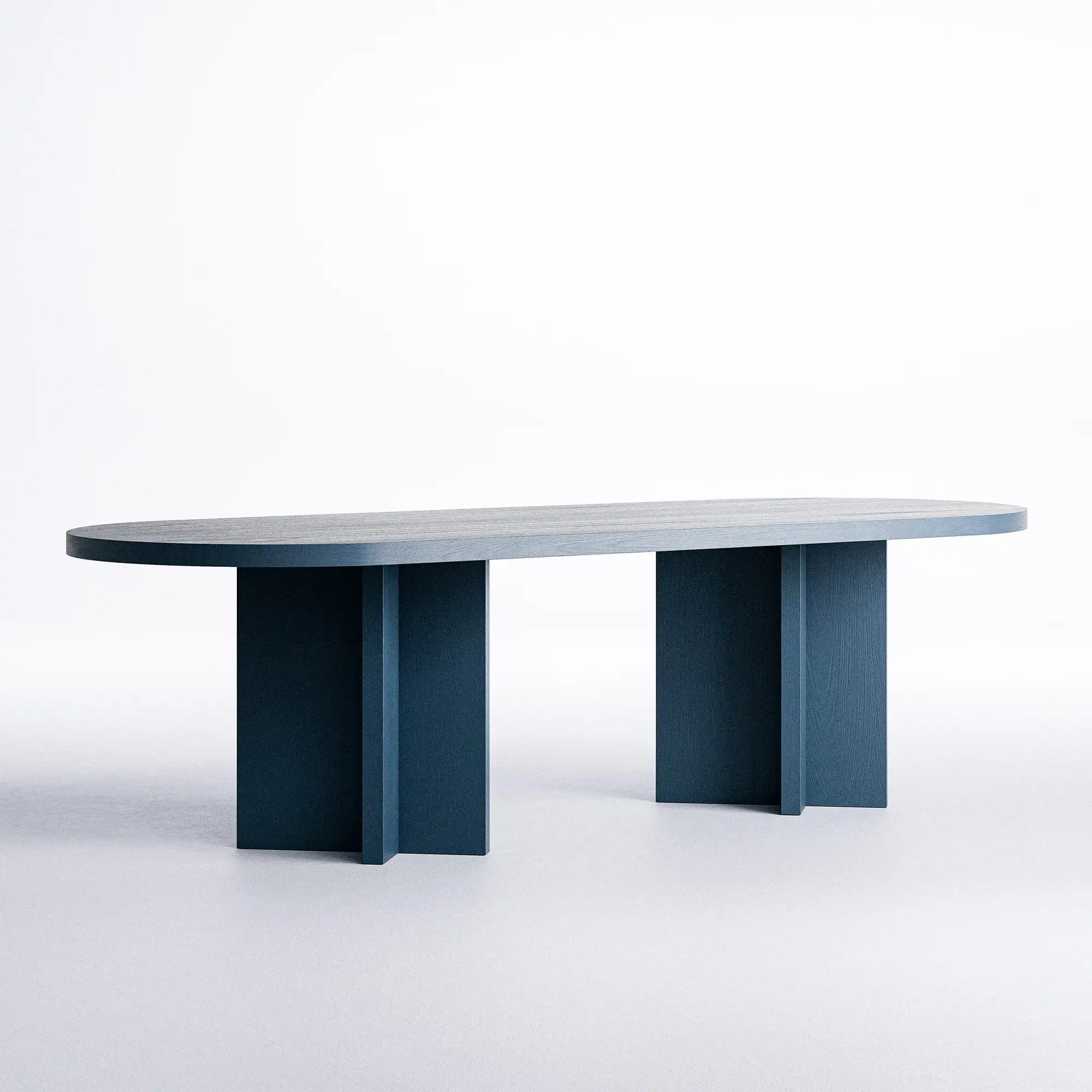 L.A. Oval Dining Table Blue