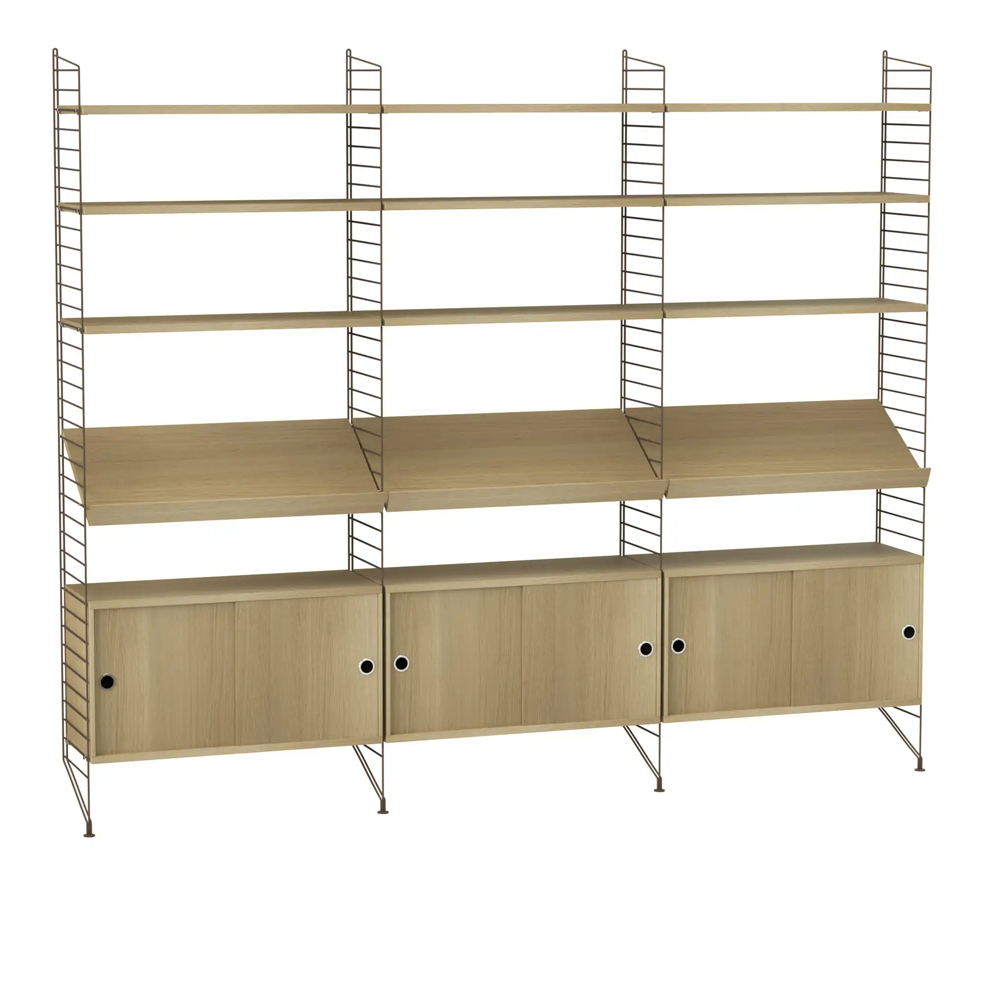 Vardagsrum hyllsystem G ek/brun