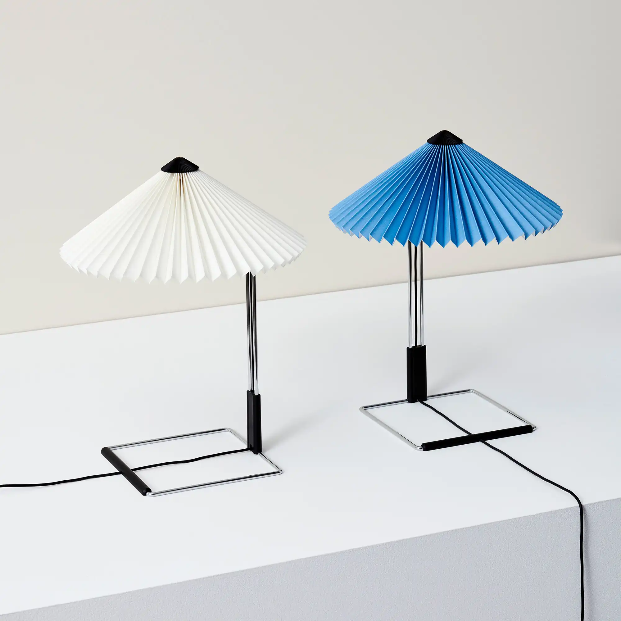 Matin Table Lamp Mirror base 300, Placid blue