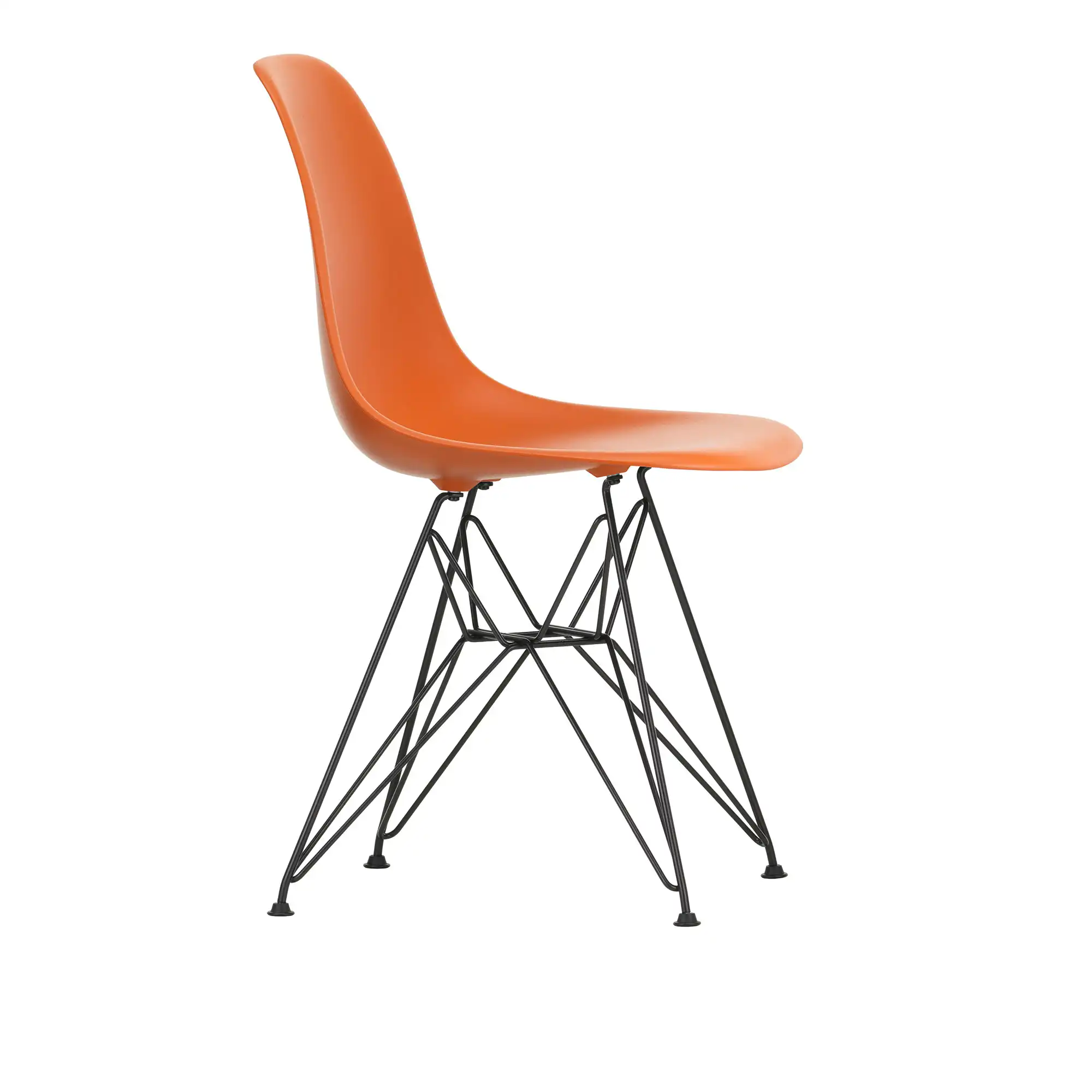 Eames Plastic Chair DSR 43 Rusty Orange Basic Dark Base