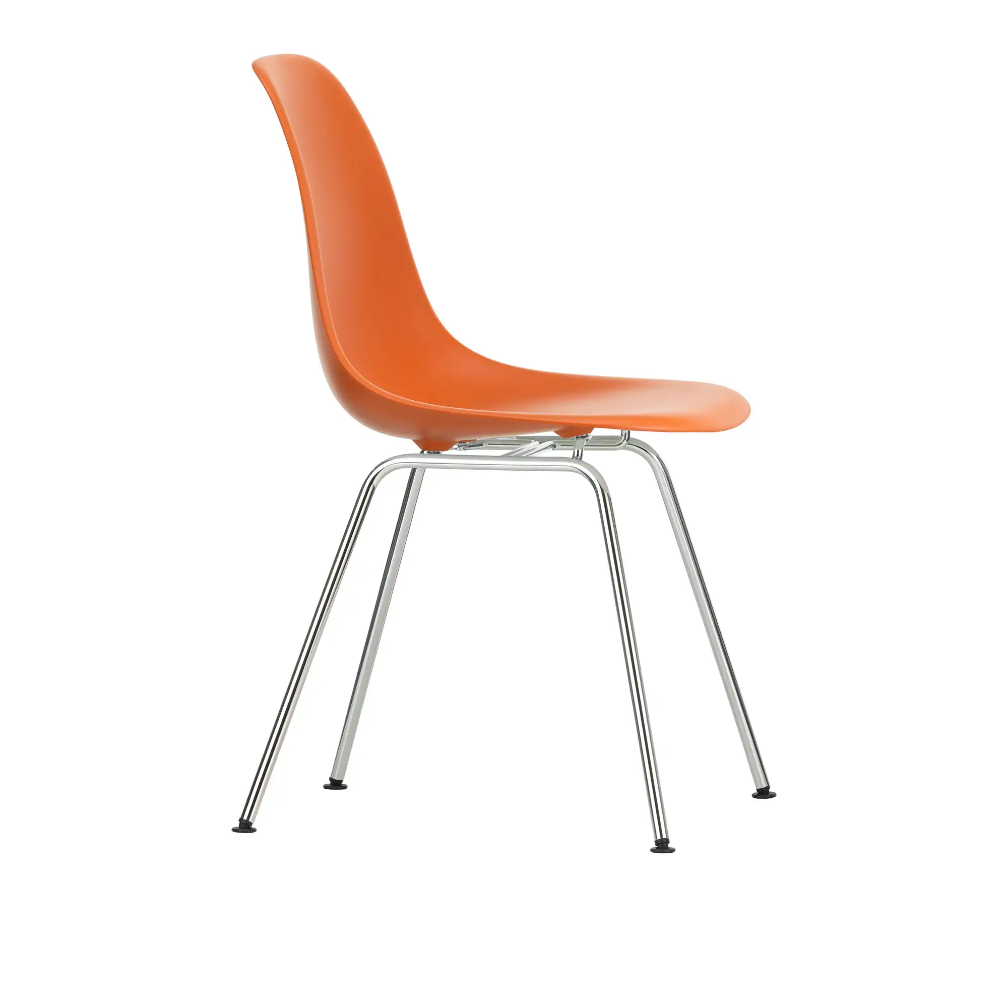 Eames Plastic Chair DSX - 43 Rusty Orange - Chrome Base