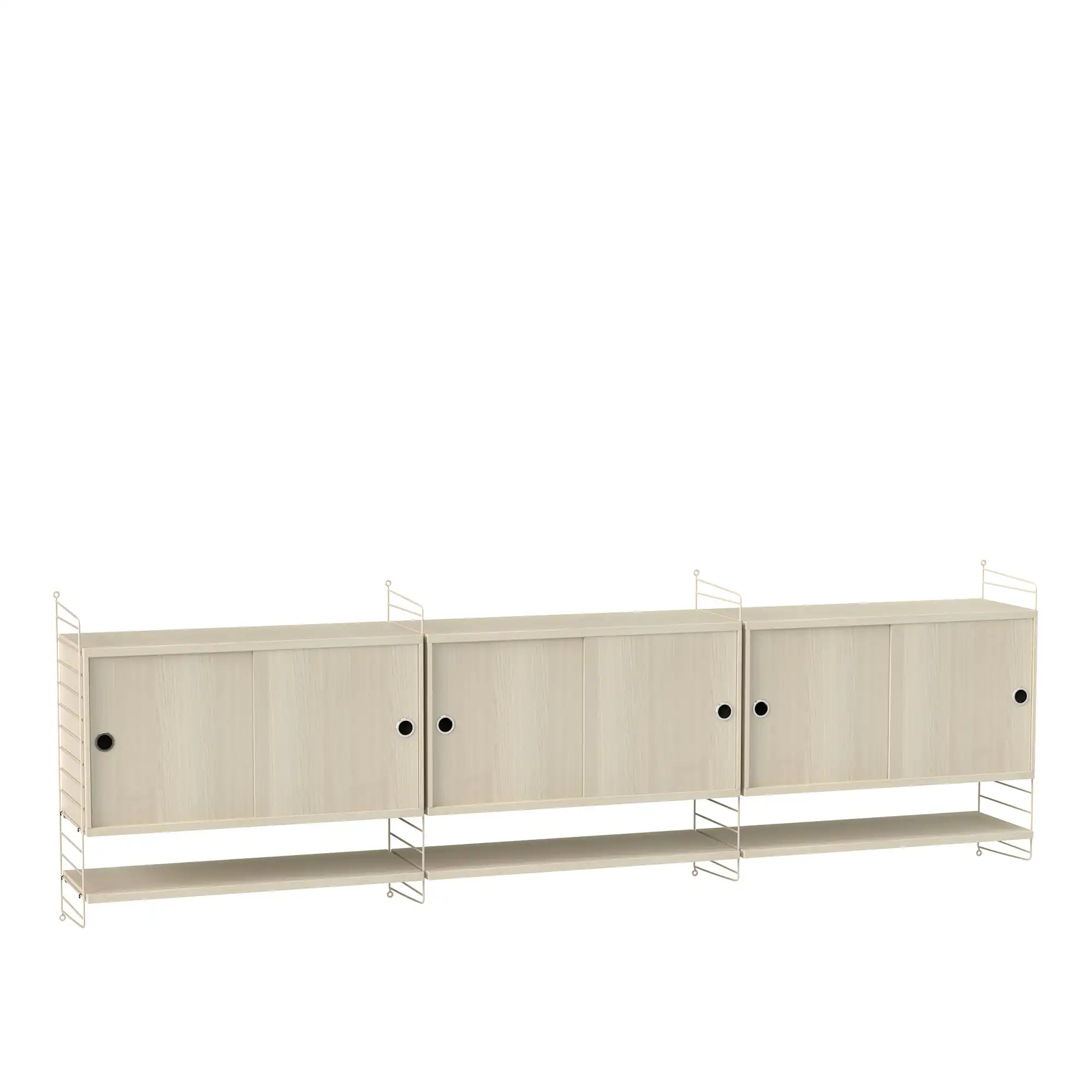 Vardagsrum hyllsystem E ask/beige